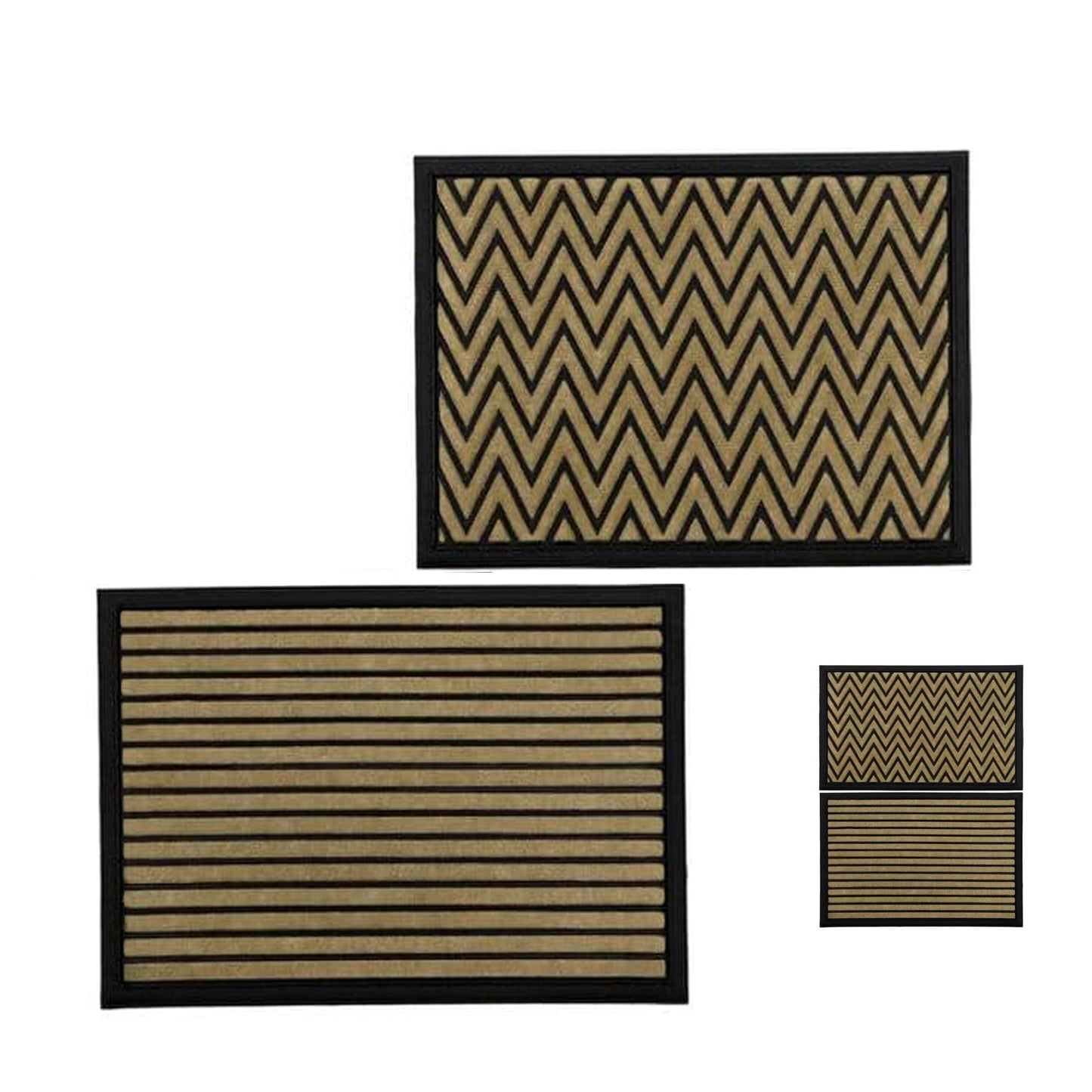 Super Absorbent 40x60cm Long Lasting Scraper Non-Slip Door Mats For Mud & Dirt