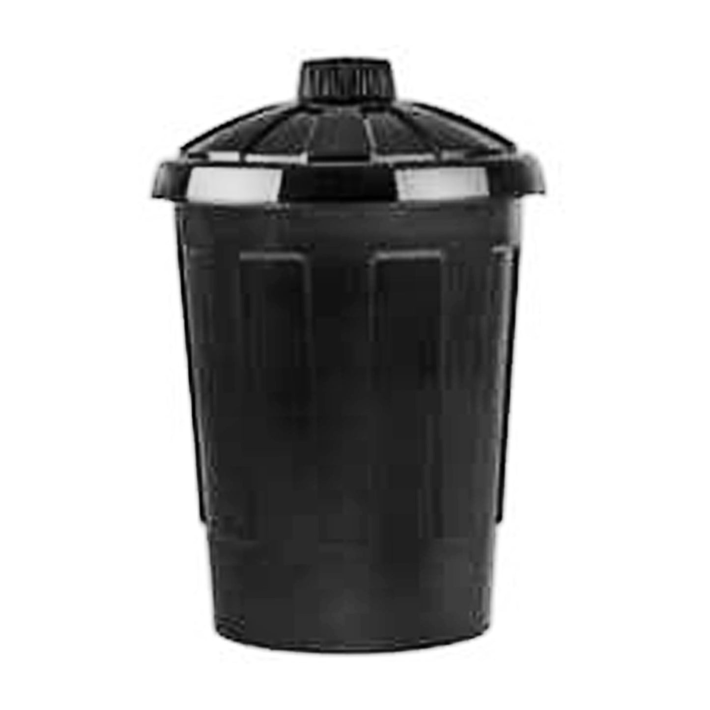 Strong Plastic 80 Litre Extra Large Shatterproof Black Home Kitchen Storage Dustbin With Lid