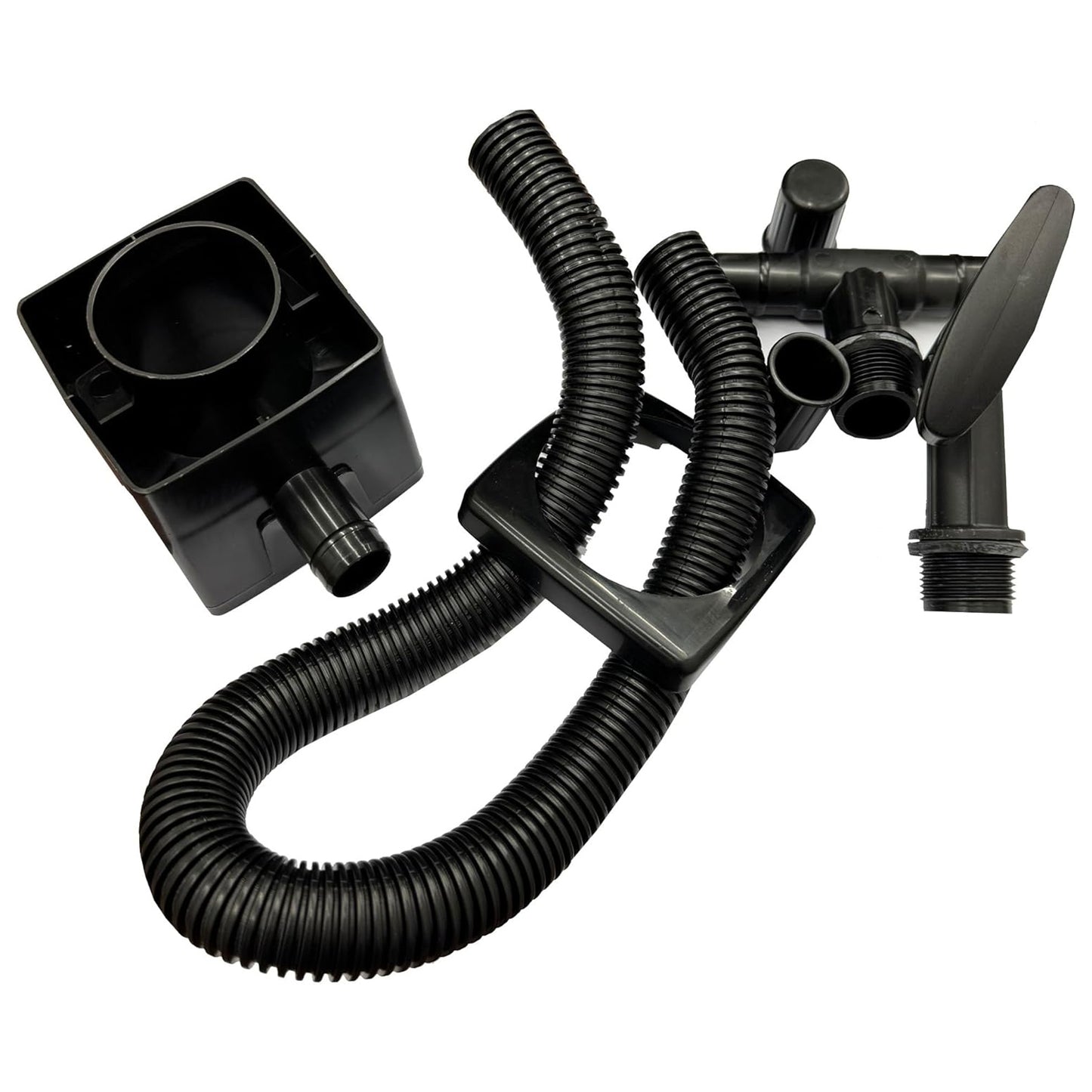 100L Black Traditional Rainwater Barrel Complete With Lid, Tap, Stand & Filler Kit