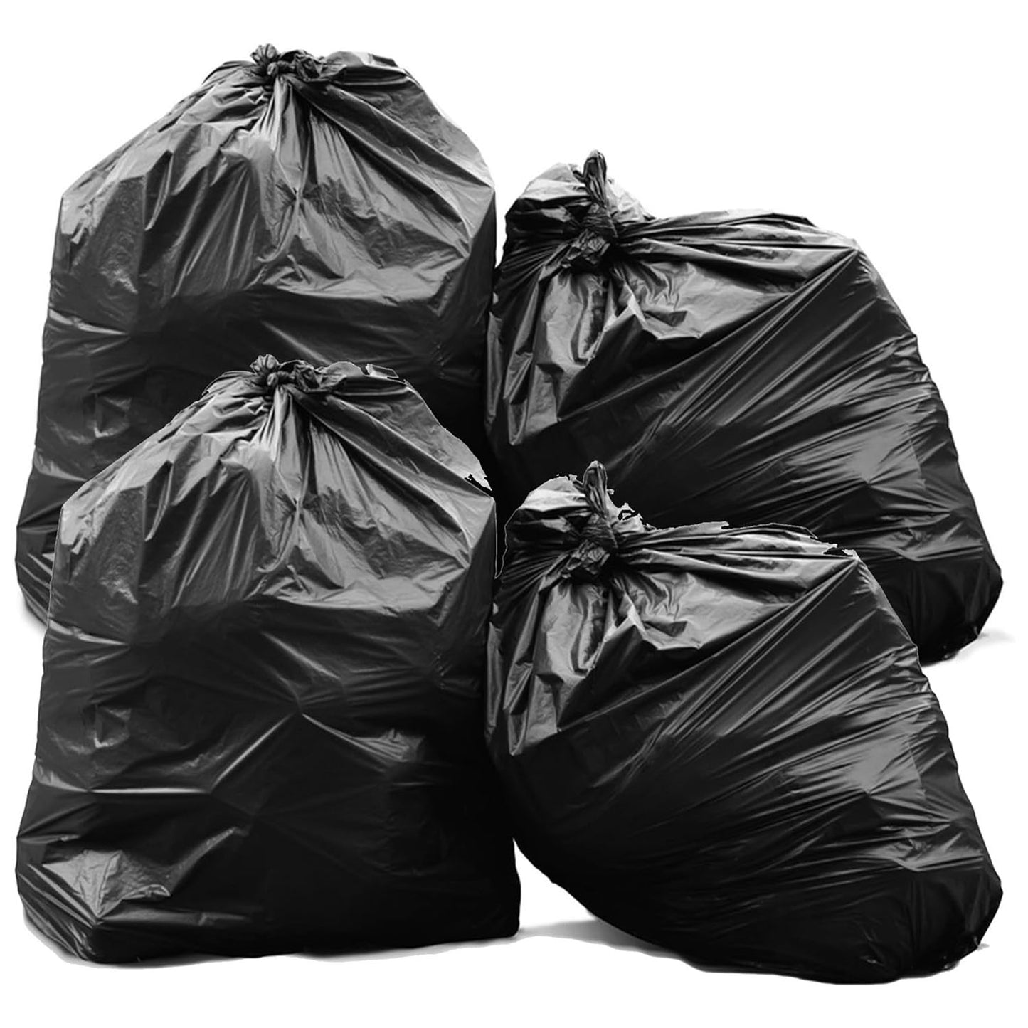 80L Large Black 140 Gauge Strong Black Refuse Sacks Ideal For Household & Outdoor Waste