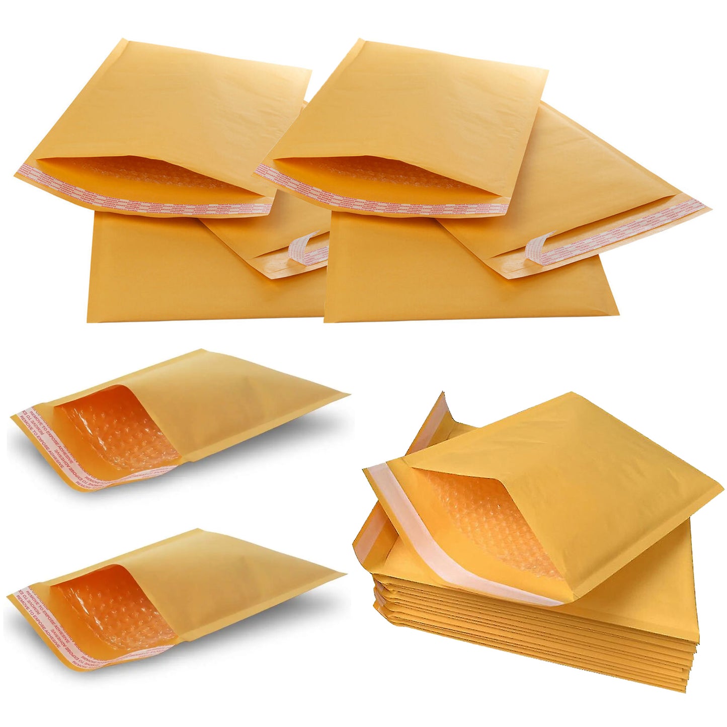 Gold Or White Padded Bubble Lined Postal Mailing Shipping Peel & Seal Closure Cushioned Envelope Mailers