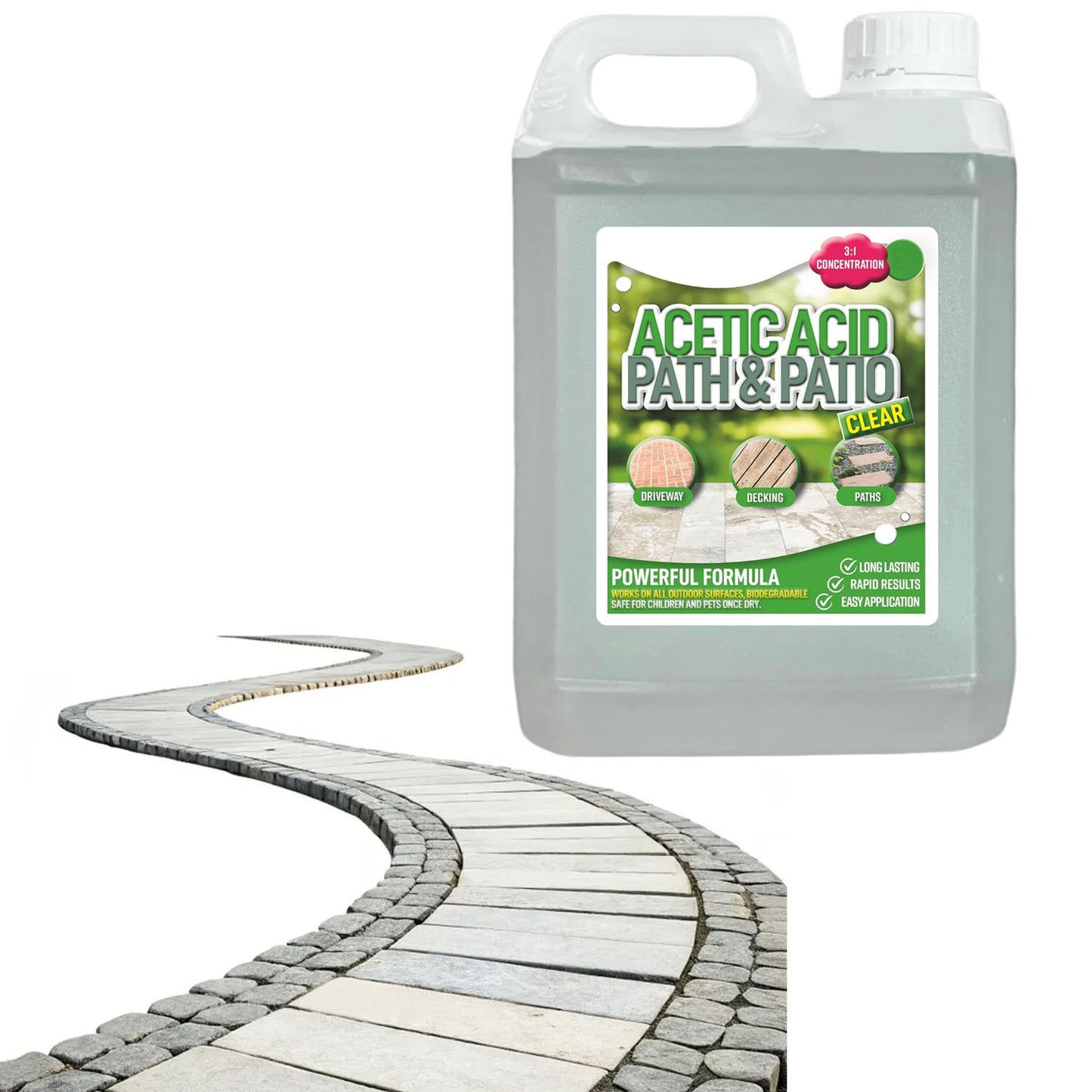 2.5 Litre Super Strength Acetic Acid Vinegar Complete With 5 Litre Pressure Sprayer