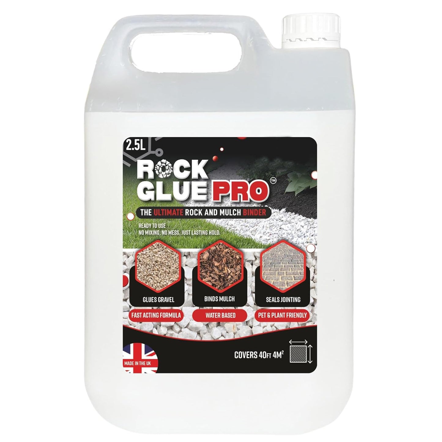 Range Of Rock Glue Joiner & Sealer Perfect For Landscaping & Bonding Bark, Stones & Mulch