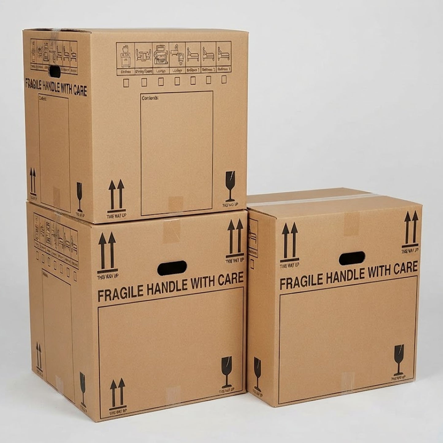 20-Pack 115L Extra-Large Moving Boxes (53x53x41cm) - Heavy-Duty Storage Cartons with Room Checklist (Copy) (Copy)