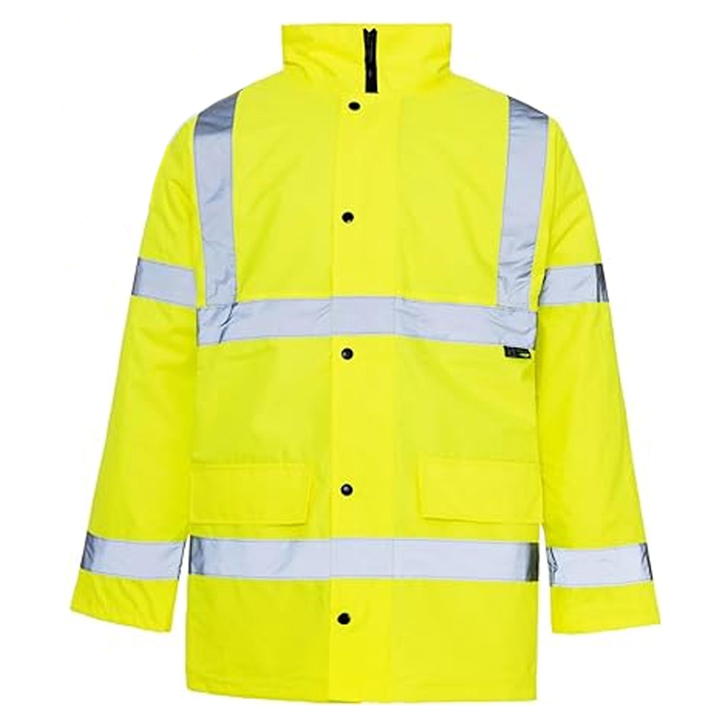 Safety Security High Visibility Work Wear Waterproof Security Reflective Jacket With Fluorescent Hood