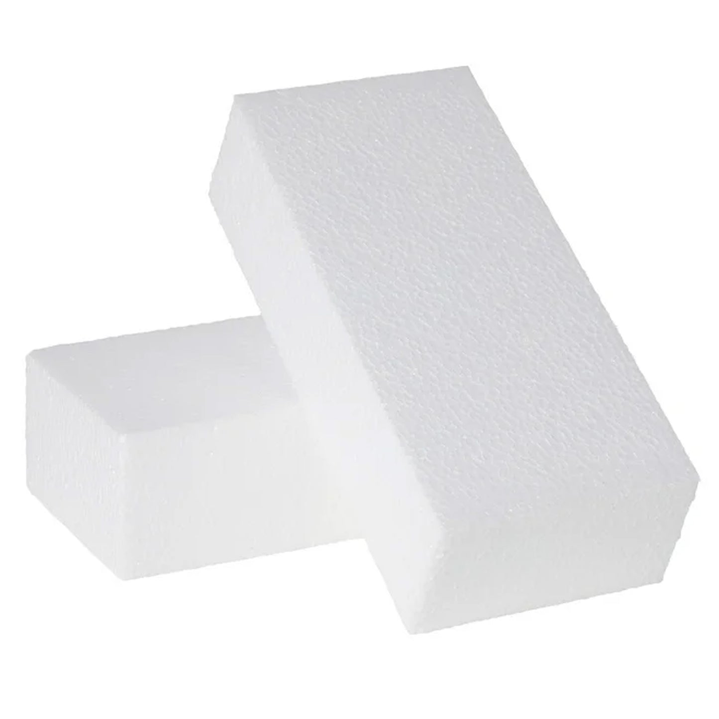 Rigid White Polystyrene Rectangular Foam Brick Blocks for Crafting, Floral Arrangements & Arts & Crafts