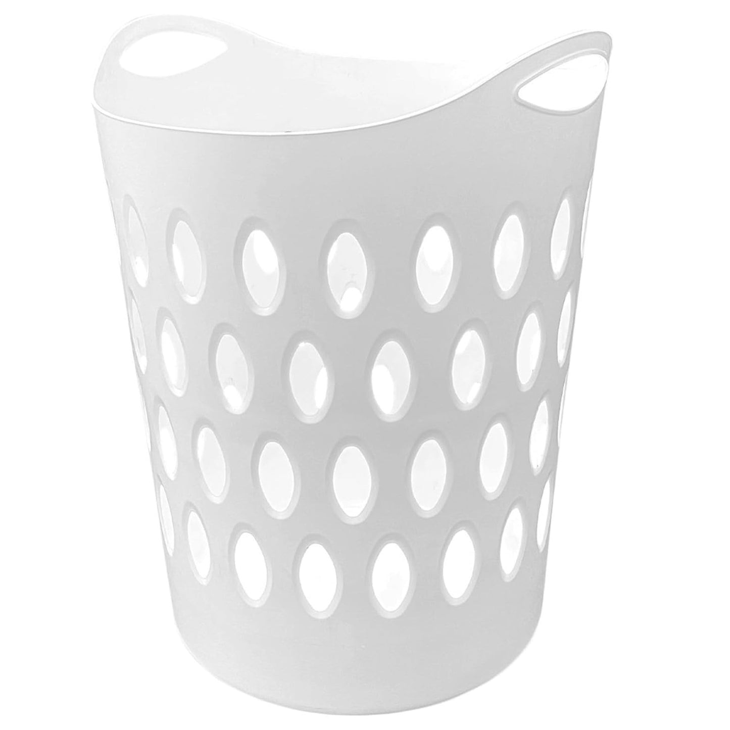 Tall Grey Or White Flexi Lightweight Plastic Laundry Baskets For Home Laundry Clothes Storage Baskets