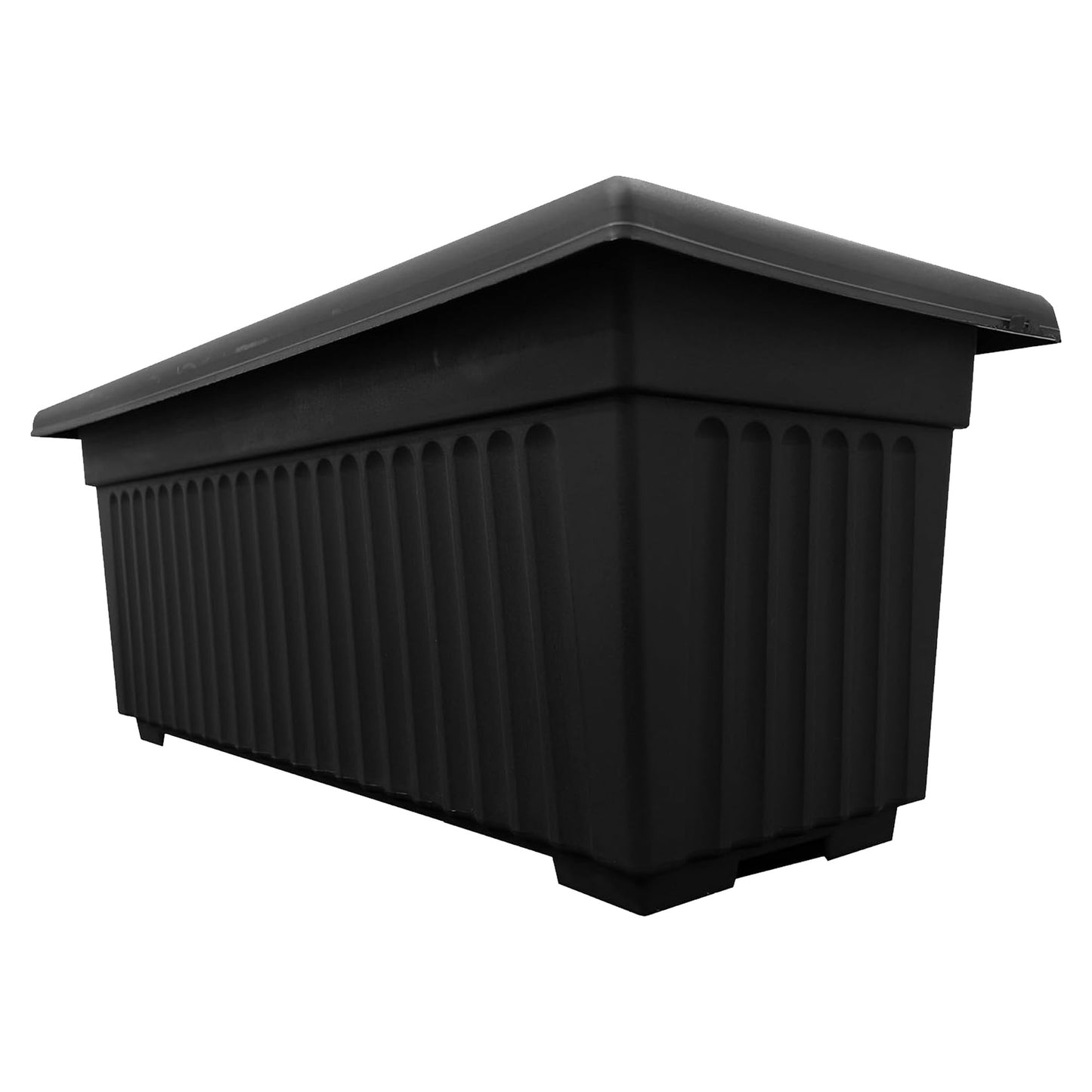 Black Rectangular 70cm Sovereign Trough Flower Garden Patio Planters For Home & Garden
