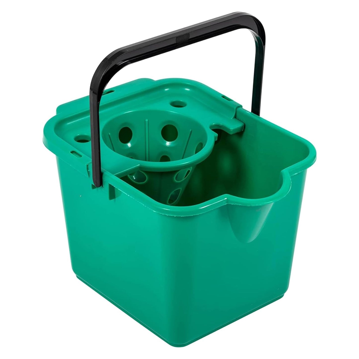 12 Litre Capacity Red Blue Green Yellow & Metallic Coloured Floor Cleaning Mop Buckets With Pouring Lip