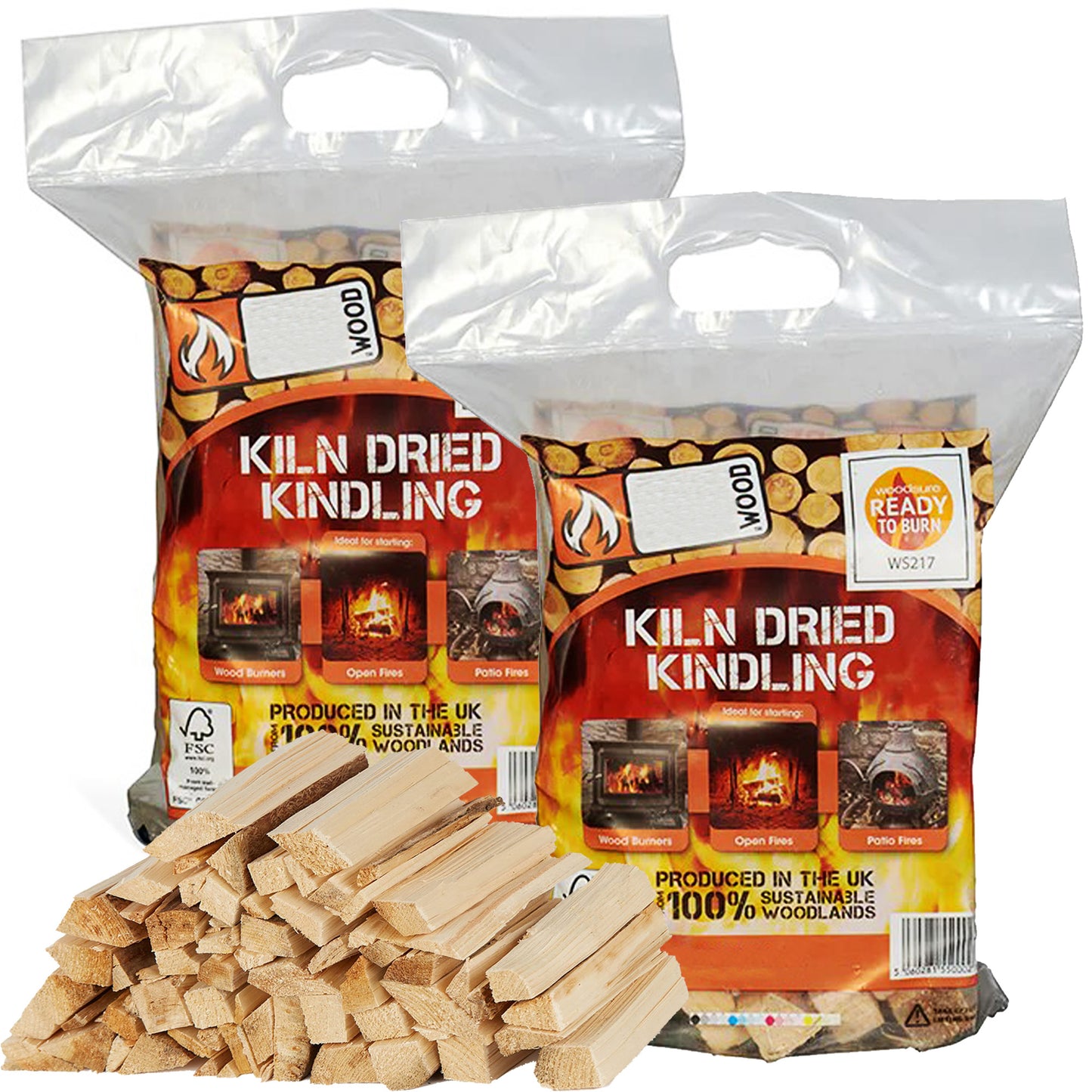 2-3kg Dried Kindling Firewood Logs Net Easy To Light Ready To Burn