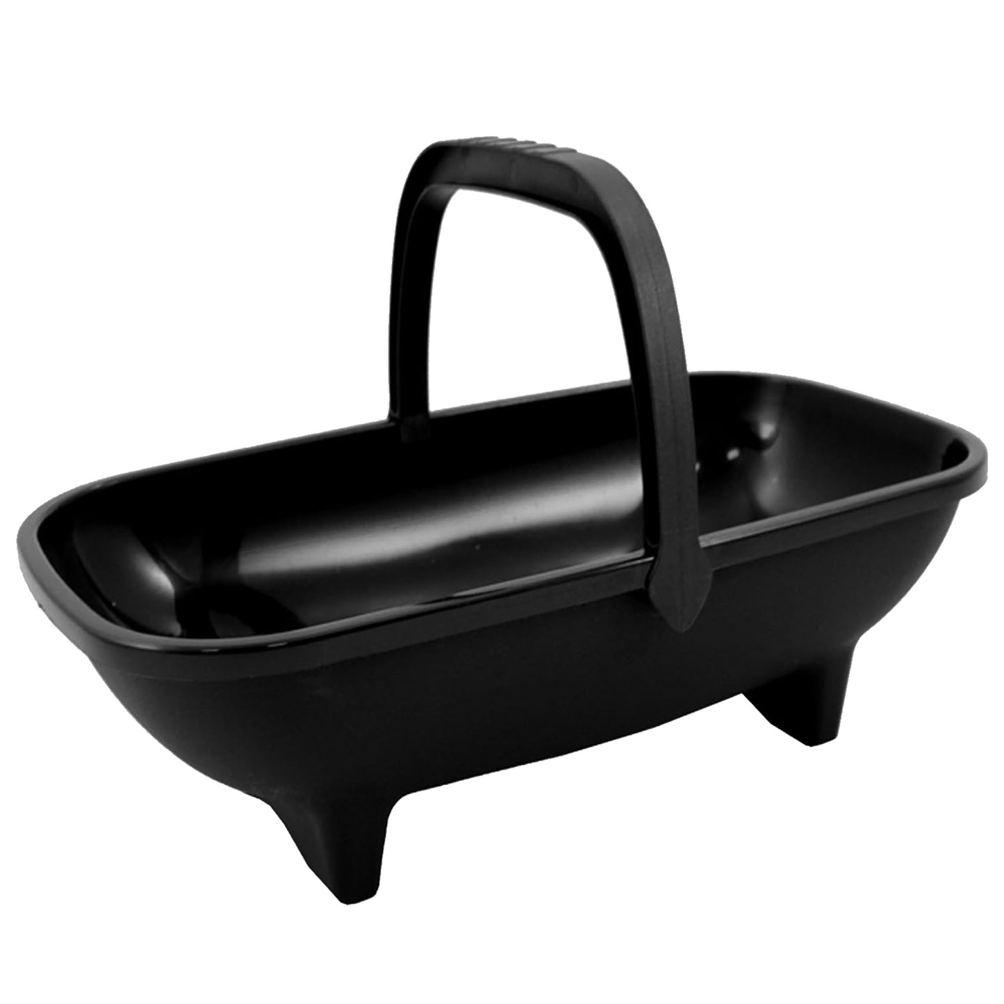 Multipurpose Small Black Plastic 53cm Garden Trug For Transporting Gardening Tools With Handle