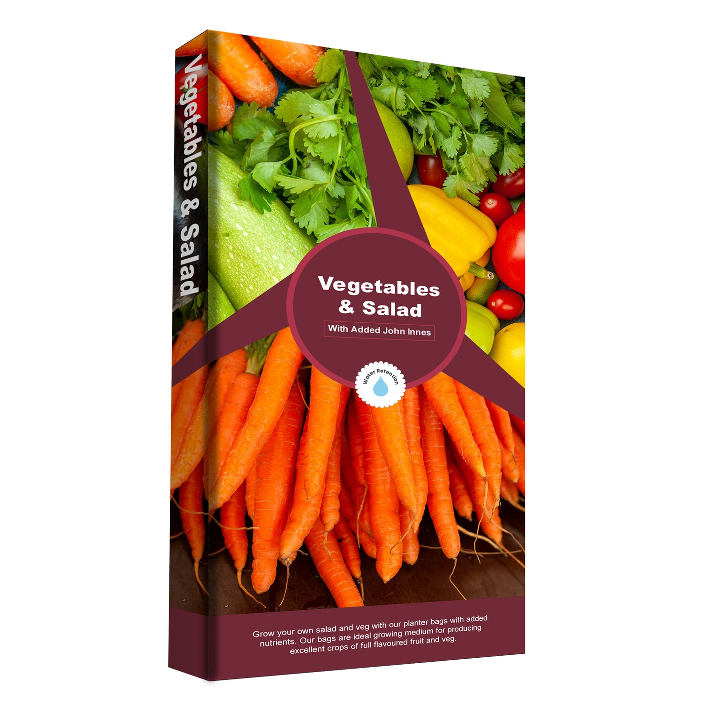 60L Great Home Growing Salad & Vegetables Grower Bags With Balanced Nutrients & Water Retention