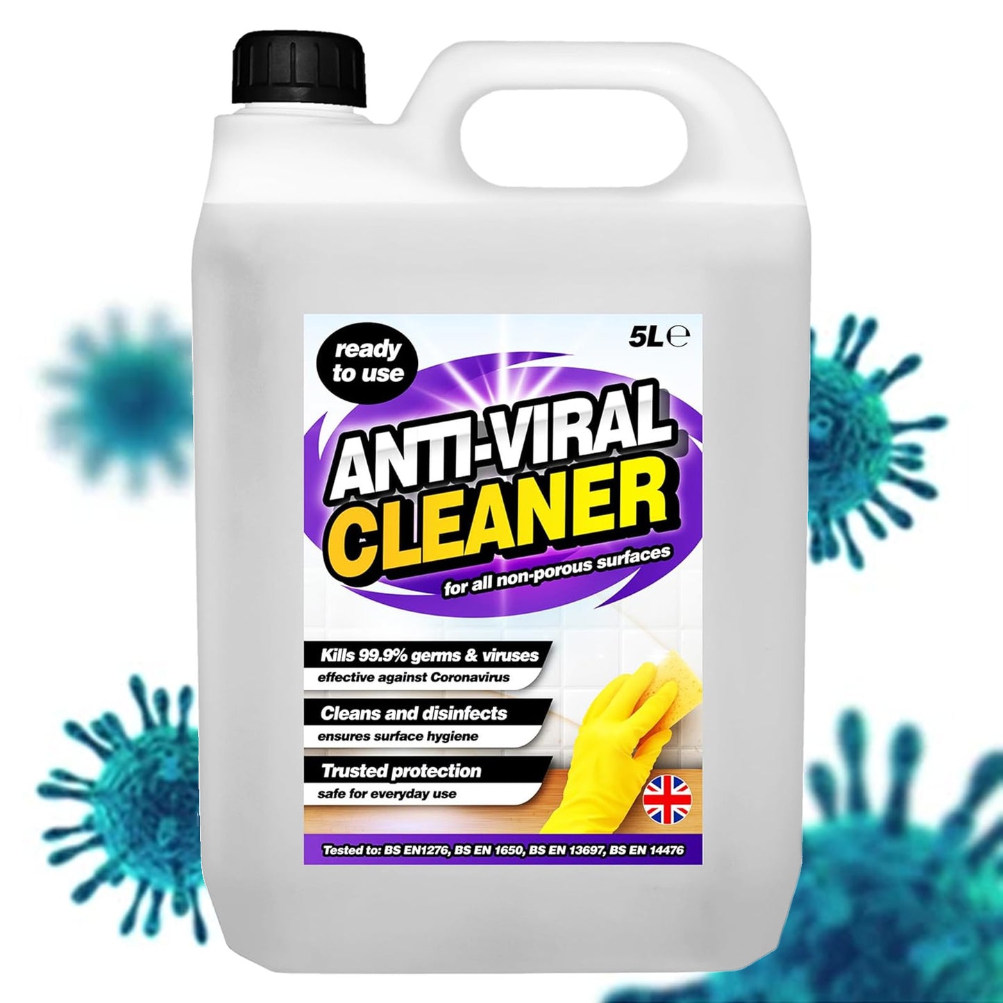 5 Litre Antiviral Cleaner Disinfectant Keeps All Surfaces Hygienically Clean