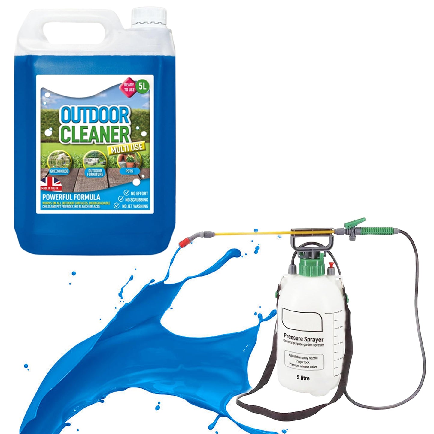 5 Litre Ready To Use Outdoor Cleaner Complete With 5L Pressure Sprayer
