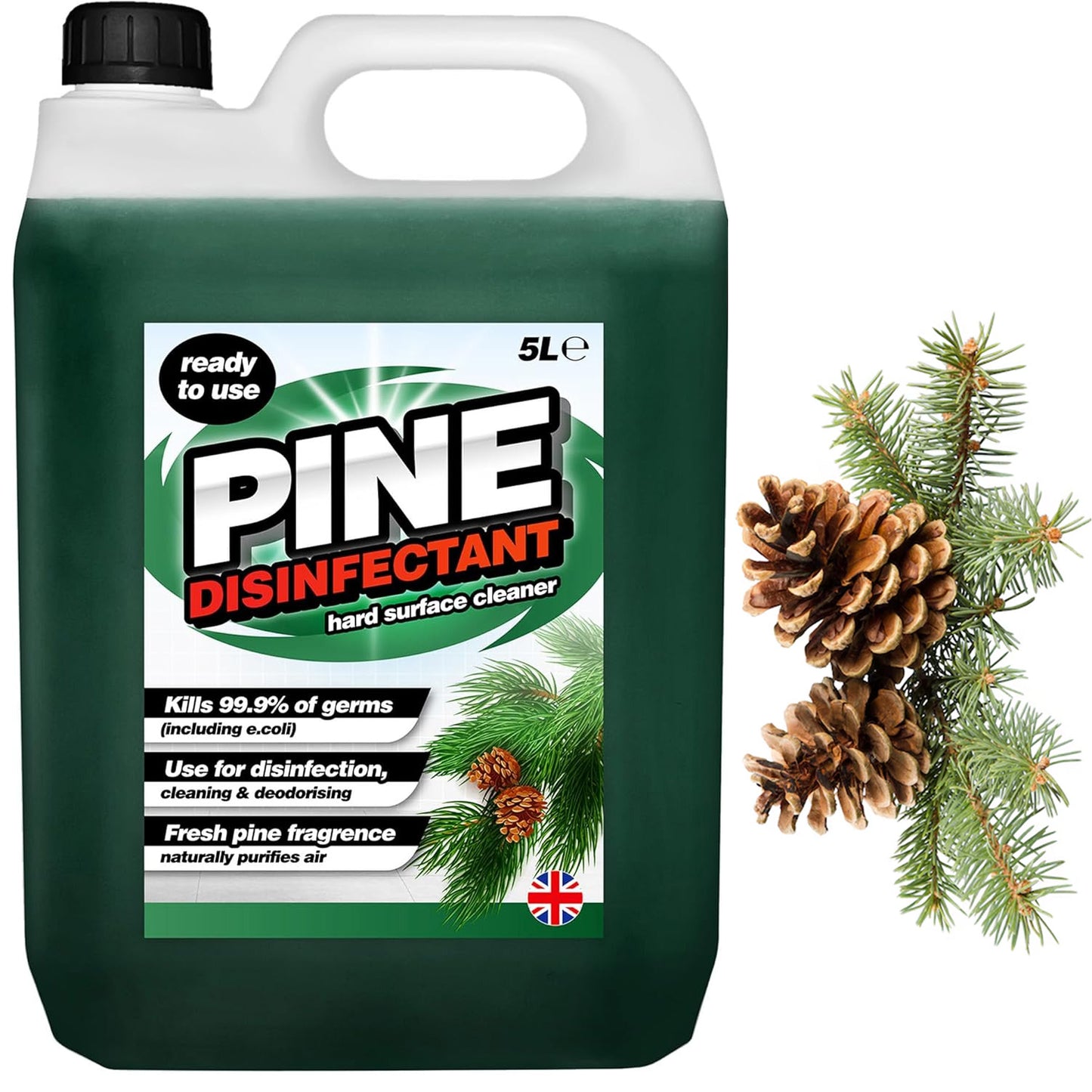 5 Litre Pine Disinfectant Suitable For All Hard Surfaces Cleaner & Deodoriser Naturally Purifies Air