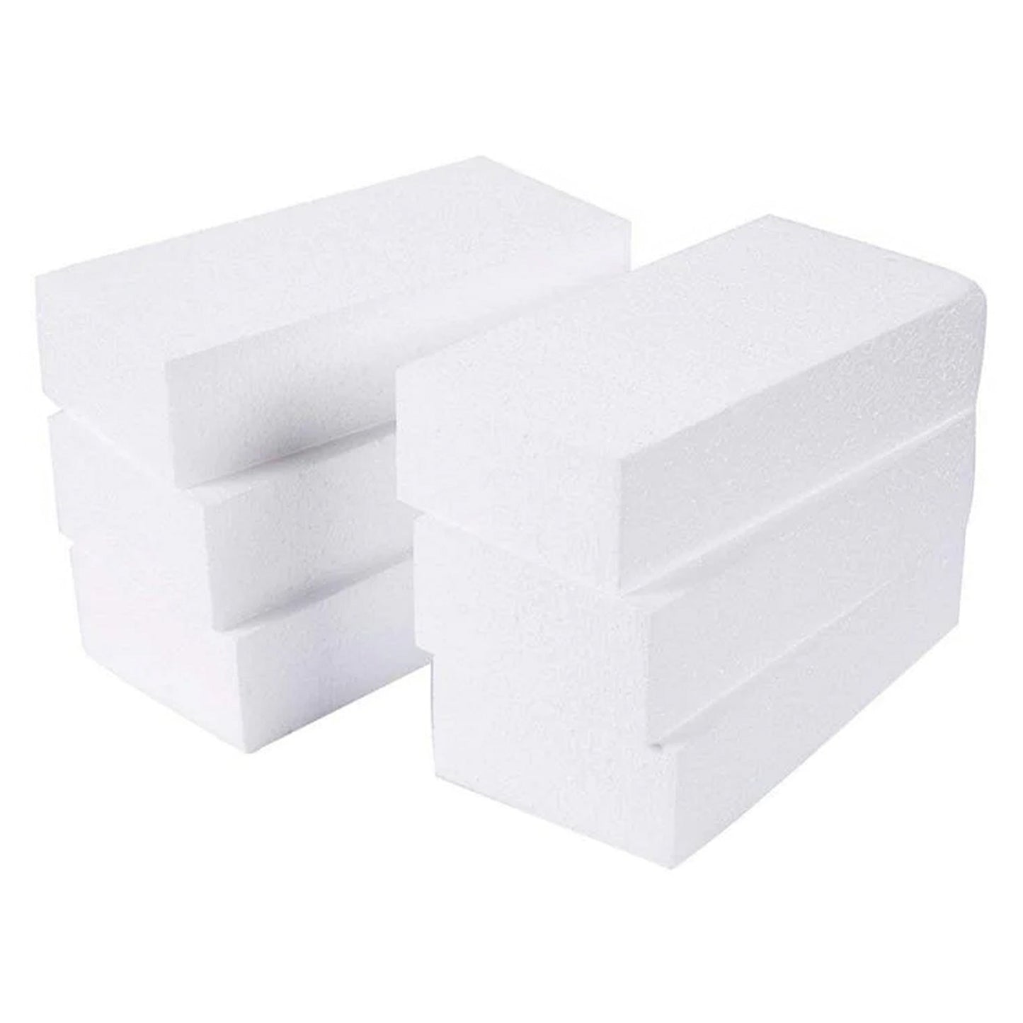 Rigid White Polystyrene Rectangular Foam Brick Blocks for Crafting, Floral Arrangements & Arts & Crafts