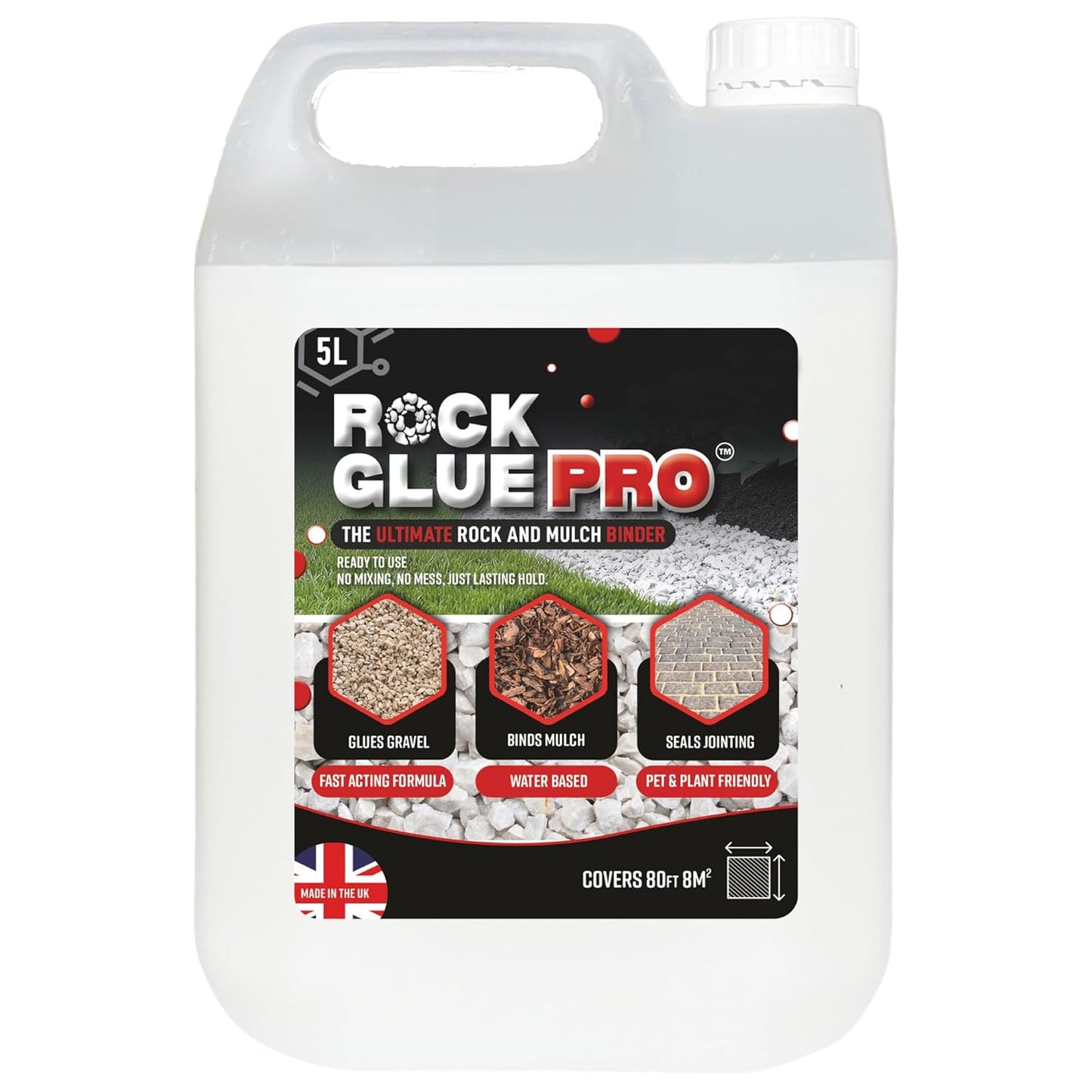 Range Of Rock Glue Joiner & Sealer Perfect For Landscaping & Bonding Bark, Stones & Mulch