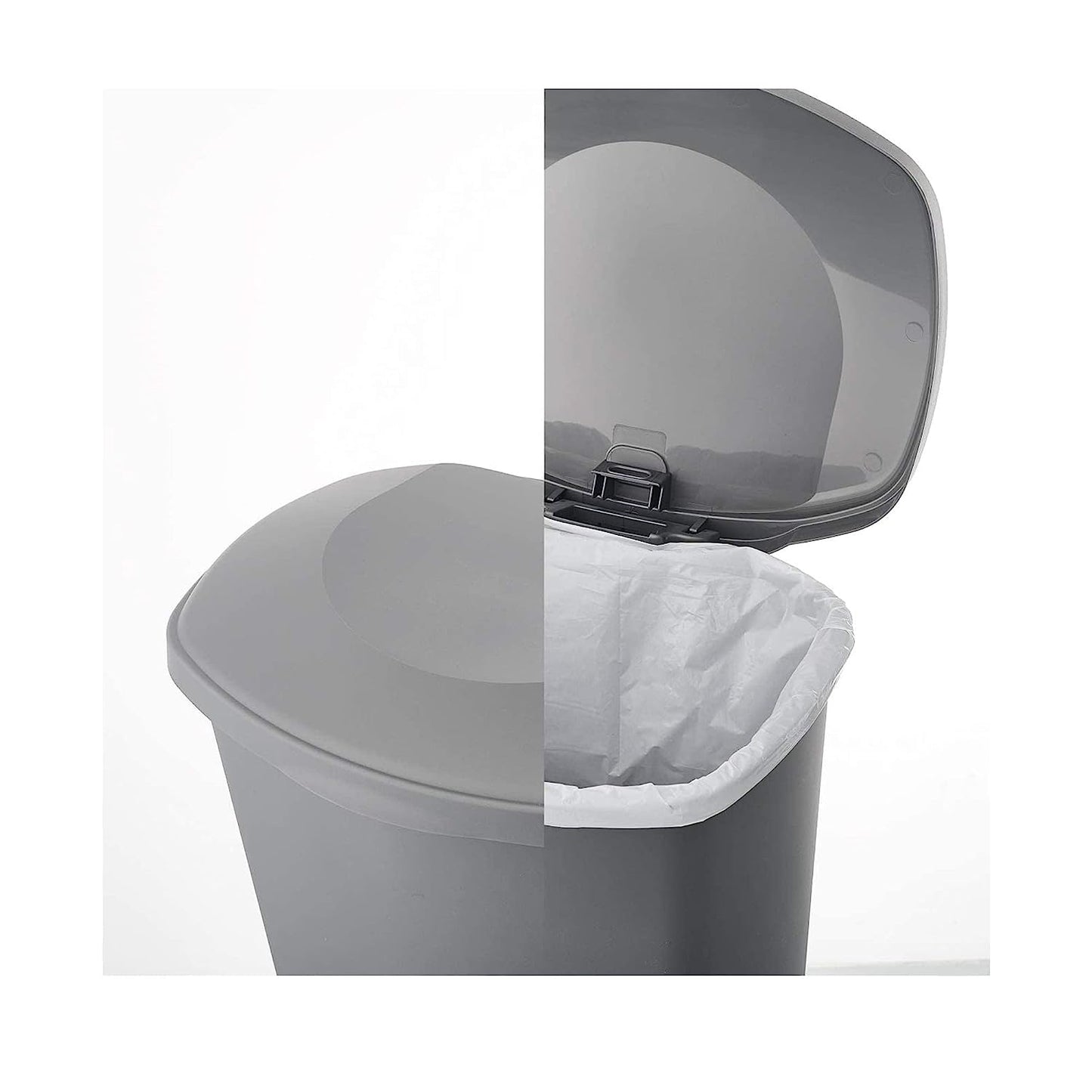 50 Litre Soft Closing Metallic Home Kitchen Office Airtight Pedal Bin