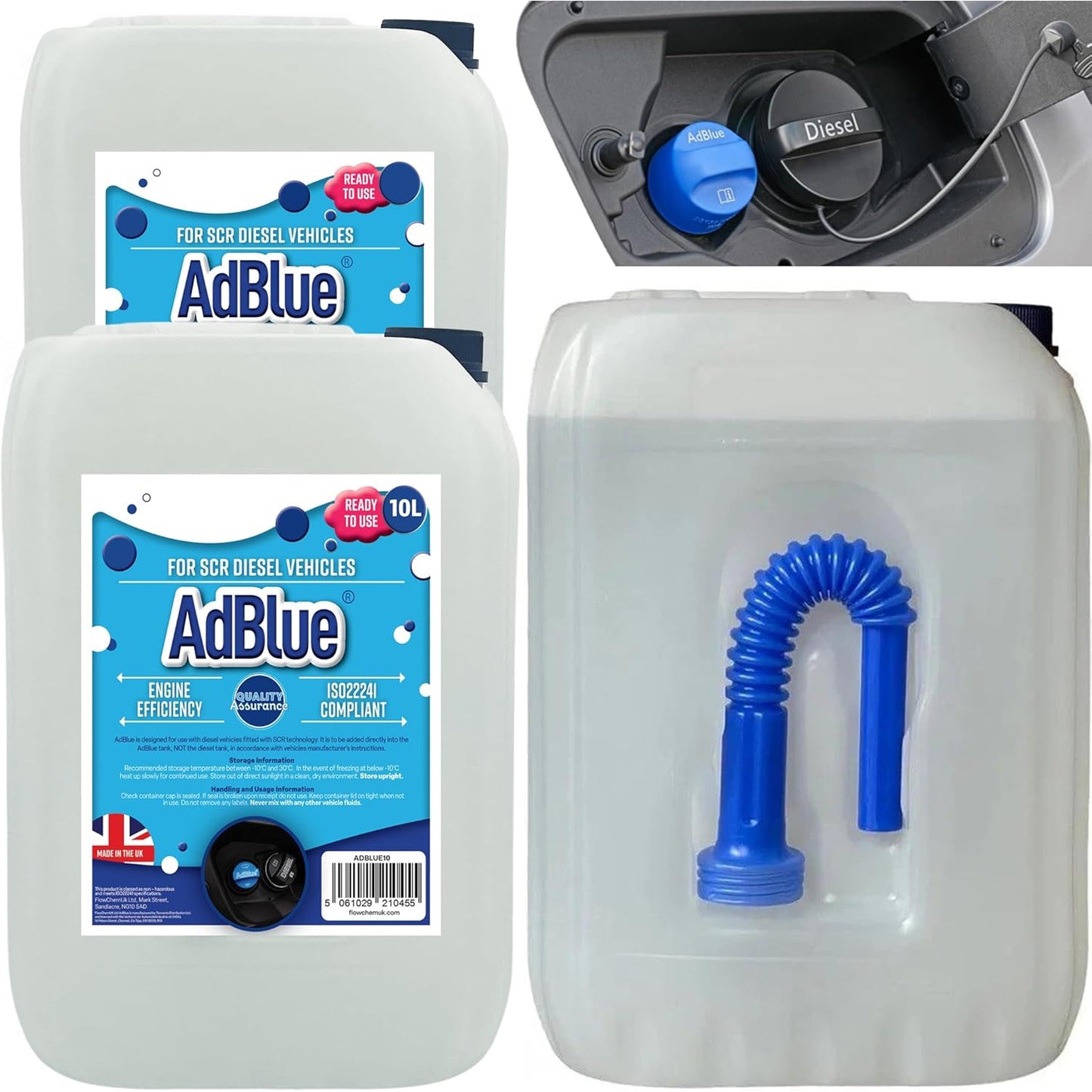 AdBlue Makes & Models Complete With Easy To Pour Spout Preventing Spills