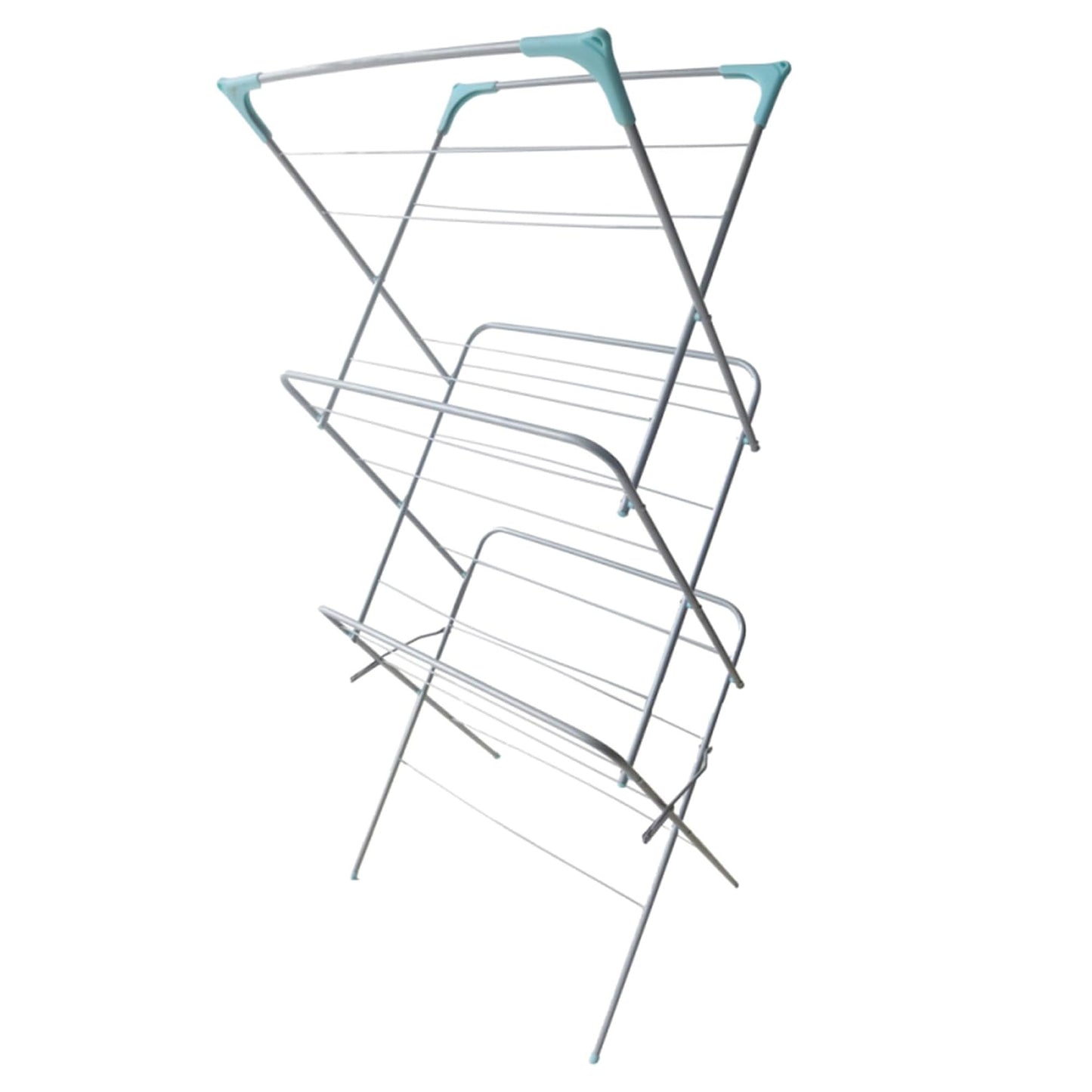 Non-Slip Foldable 3 Tier Clothes Drying Rack Lightweight Ideal For Indoor & Outdoor Use