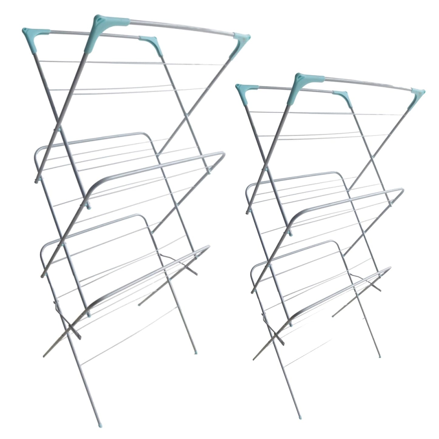 Non-Slip Foldable 3 Tier Clothes Drying Rack Lightweight Ideal For Indoor & Outdoor Use