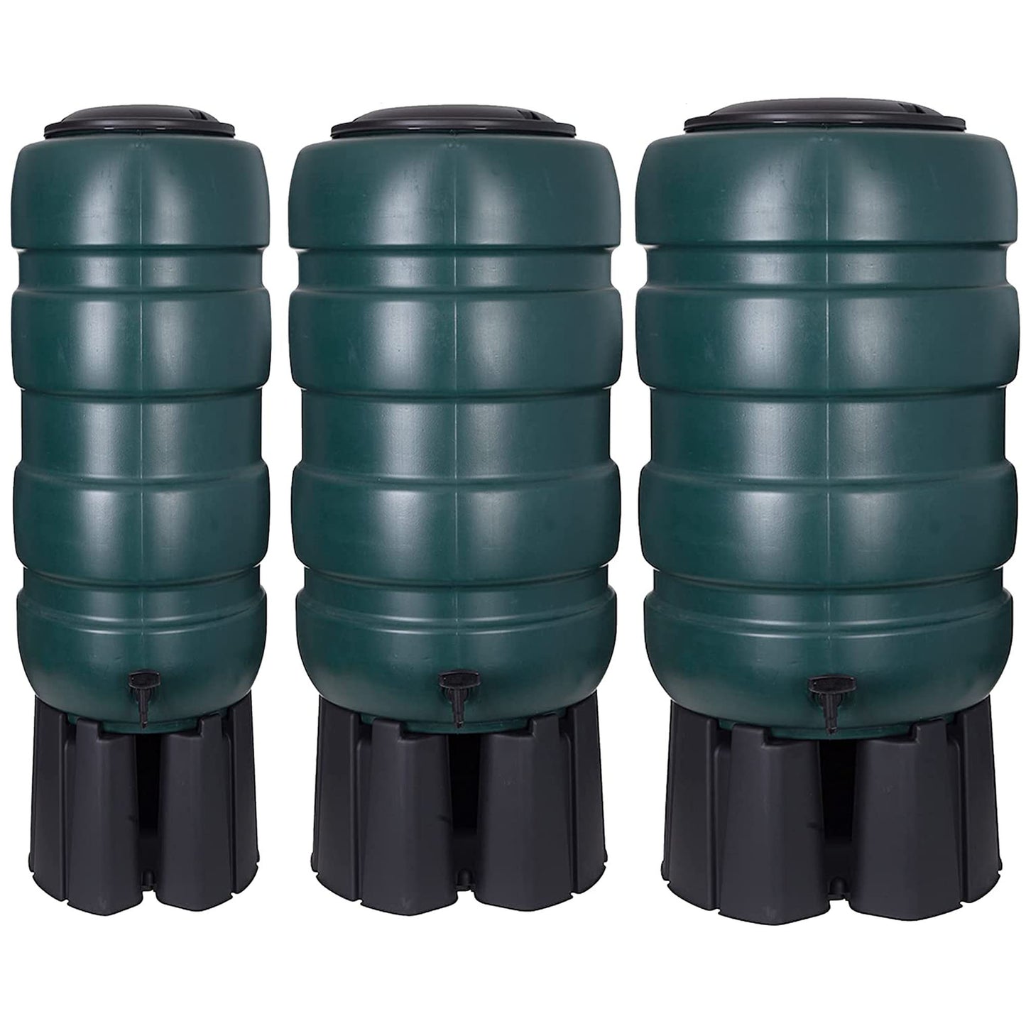 Selection Of Green Outdoor Water Butts Complete With Stand & Kit