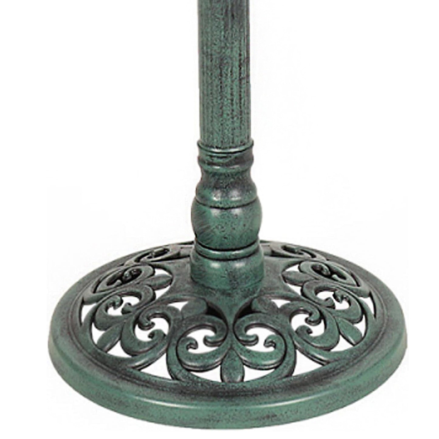 Metal Effect Free Standing Traditional Resin Bird Bath Victorian Style Outdoor Garden Water Bowl
