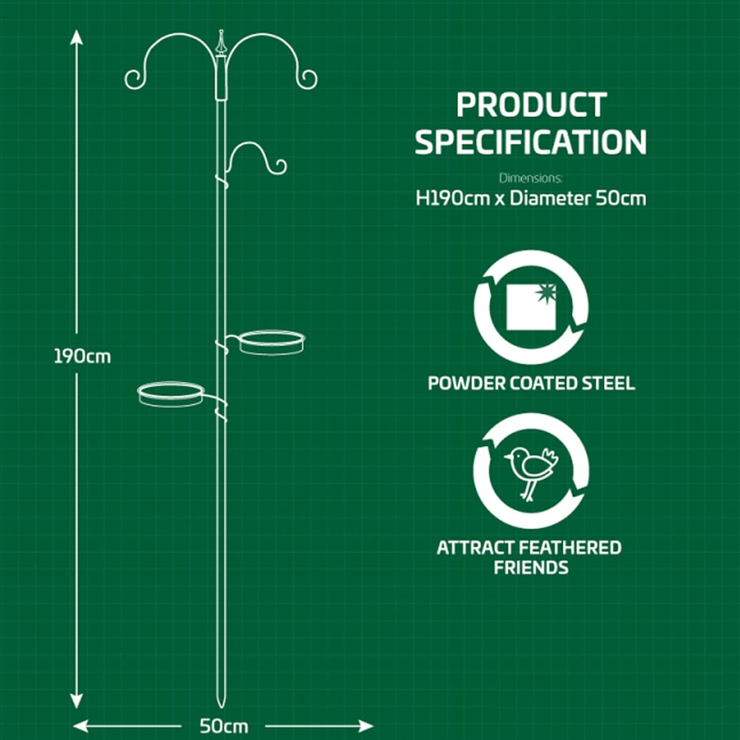 Wild Bird Traditional Outdoor Feeding Station & Feeder With Metal Mesh Ideal For Attracting Birds