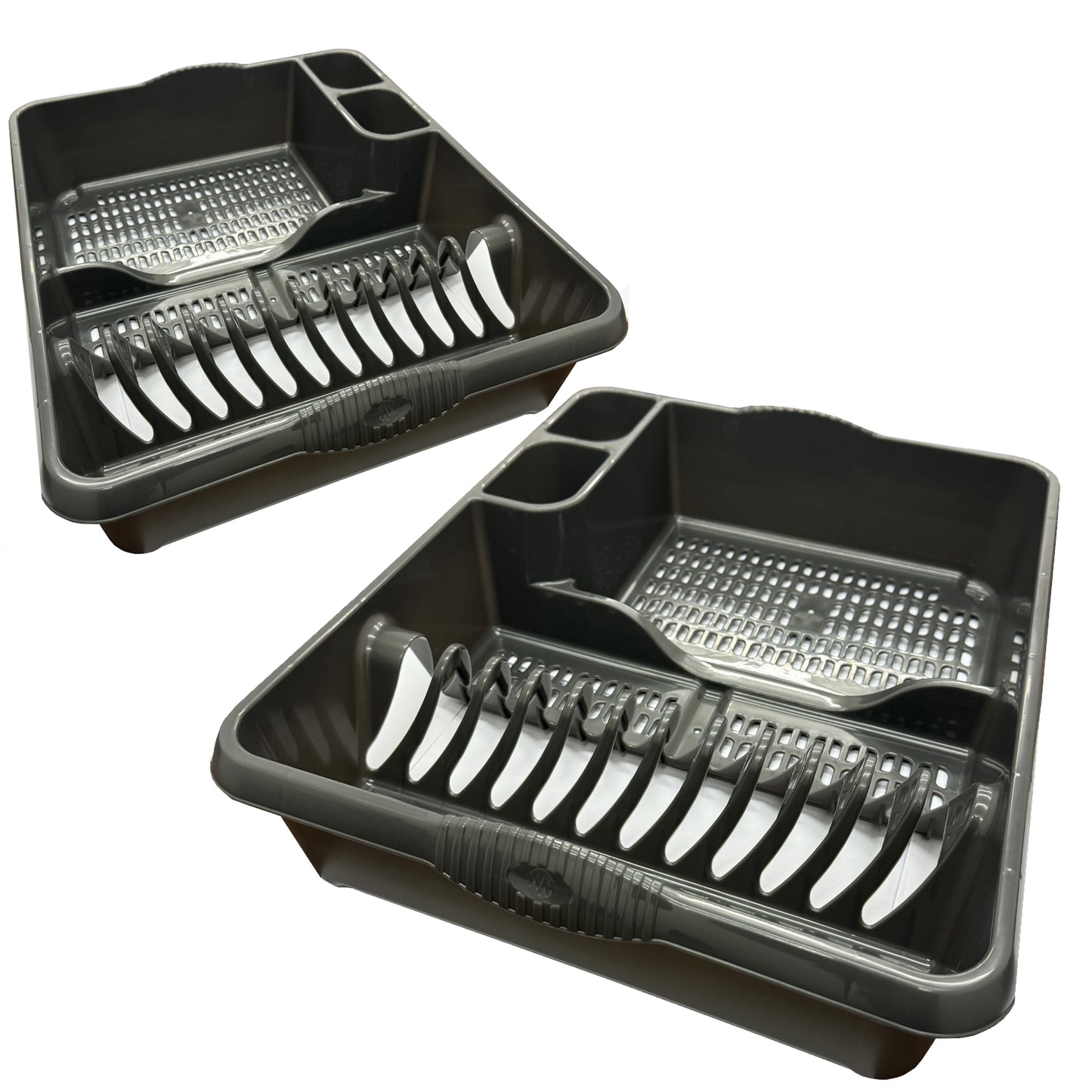 Strong Plastic Kitchen Counter Dish/Cutlery Rack With Integral Handles