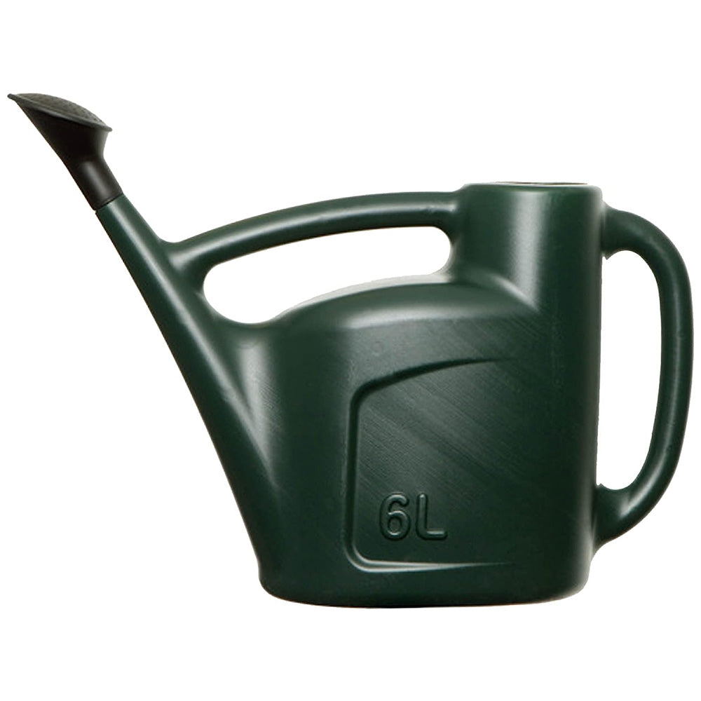Strong 6 Litre Green Indoor & Outdoor Garden Watering Can Complete With Detachable Sprinkler Head & Handle