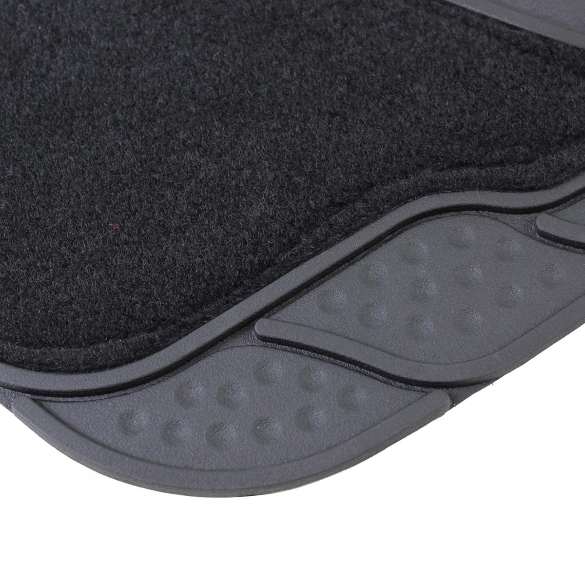 4 Piece Heavy Duty Rubber Car Mat Set Universal Front Rear Floor Liners