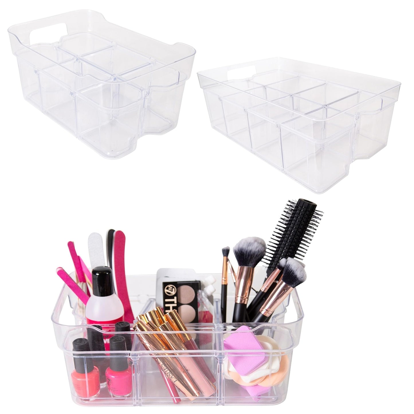 Adjustable & Stackable Storage Organisers With Modular Compartments For Crafts & Beads