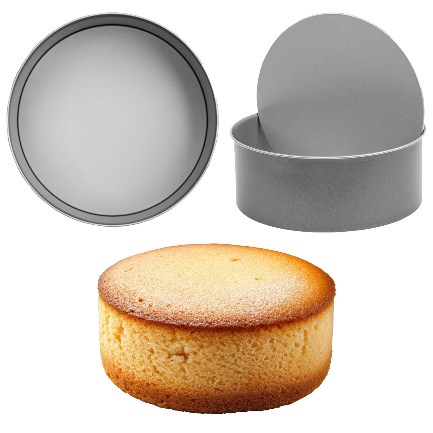 Oven Safe Non-Stick 23cm Loose Base Deep Cake Tin For Baking Cakes