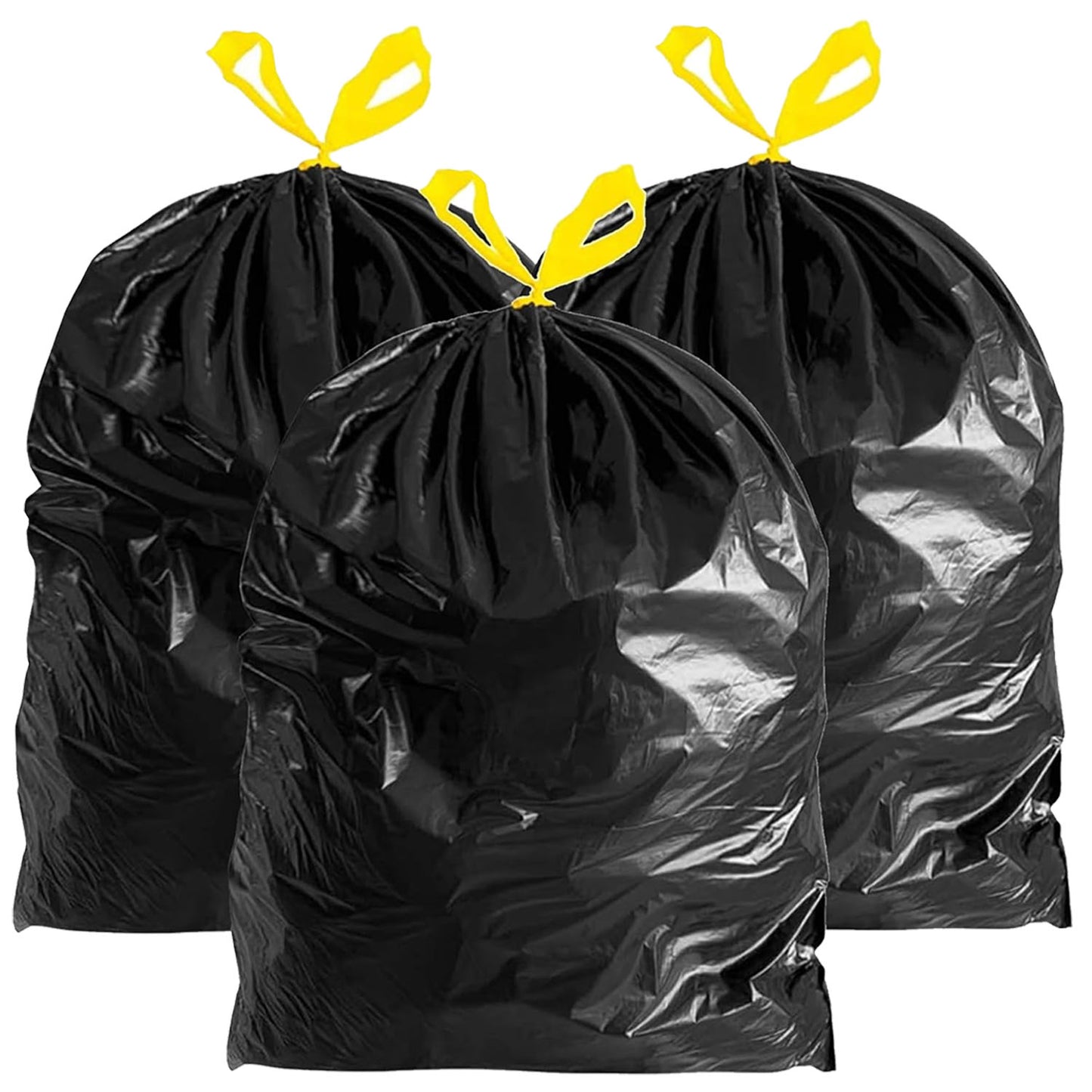 Easy Tie Top Handle Black 120L Drawstring Refuse Sacks For Home, Garden & Office