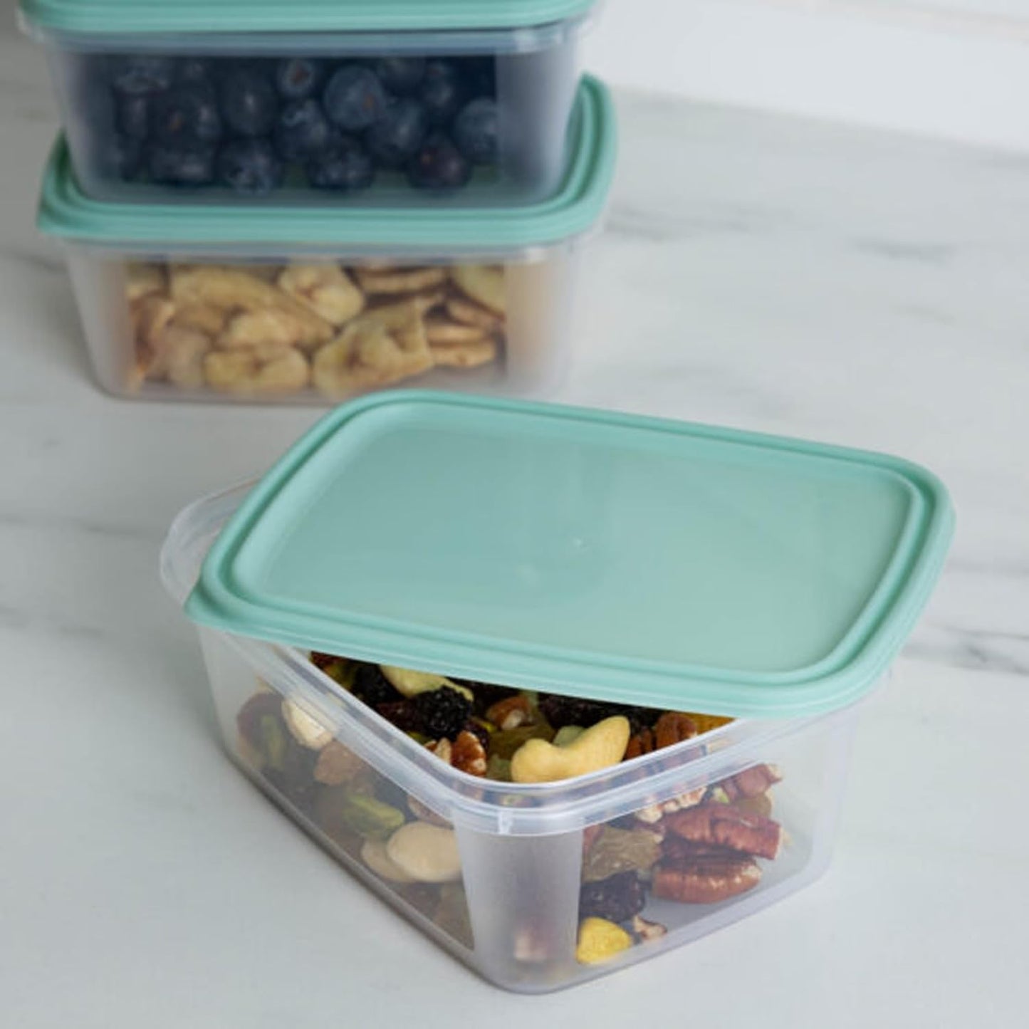 Microwave & Freezer Safe Reusable Plastic Food Storage Container Boxes Complete With Airtight Lids