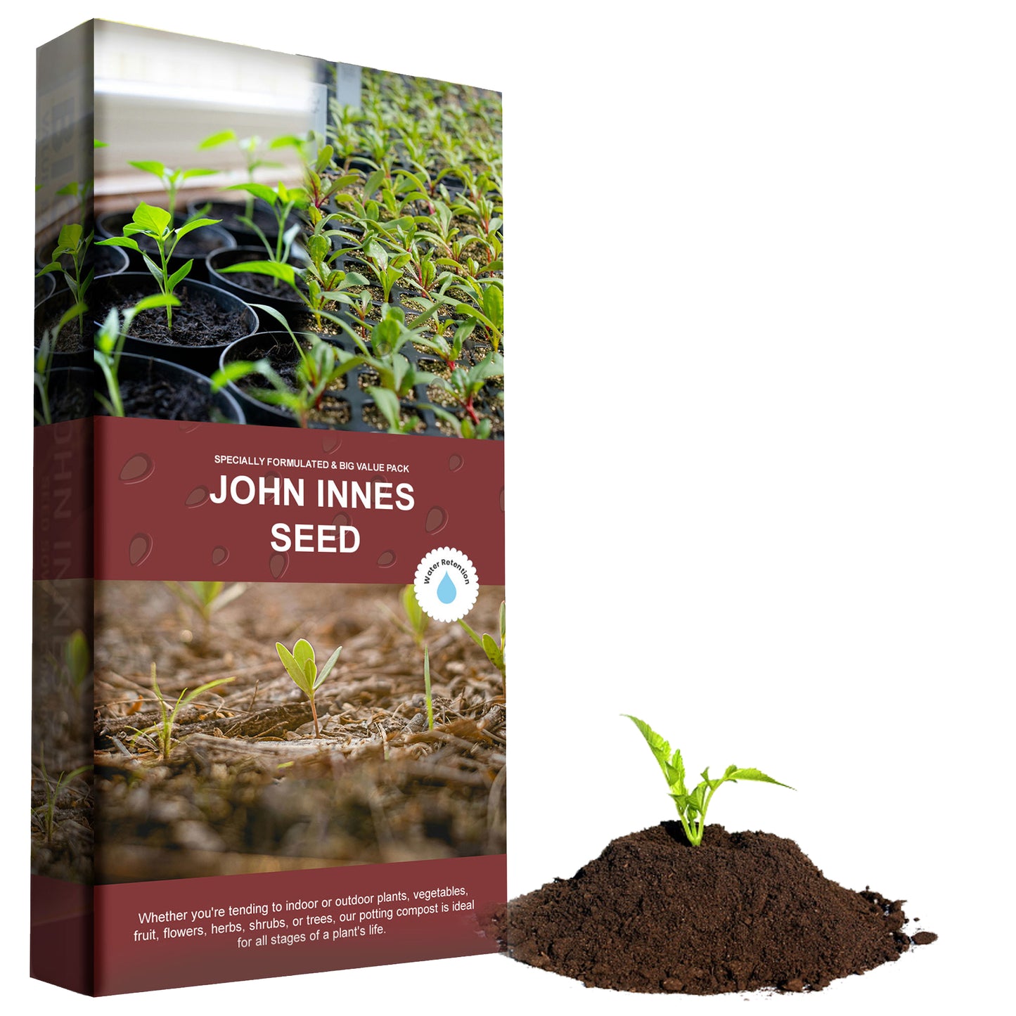 35L John Innes Seed Sewing Compost Bags With Balanced Nutrients Seed Mix For Potting & Growing