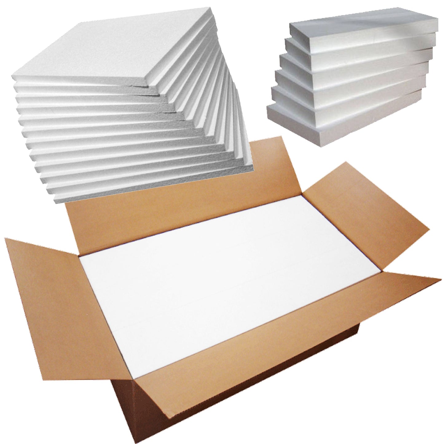 600 x 400 x 10mm Polystyrene Expanded White Rigid Insulation Foam Packing Sheets