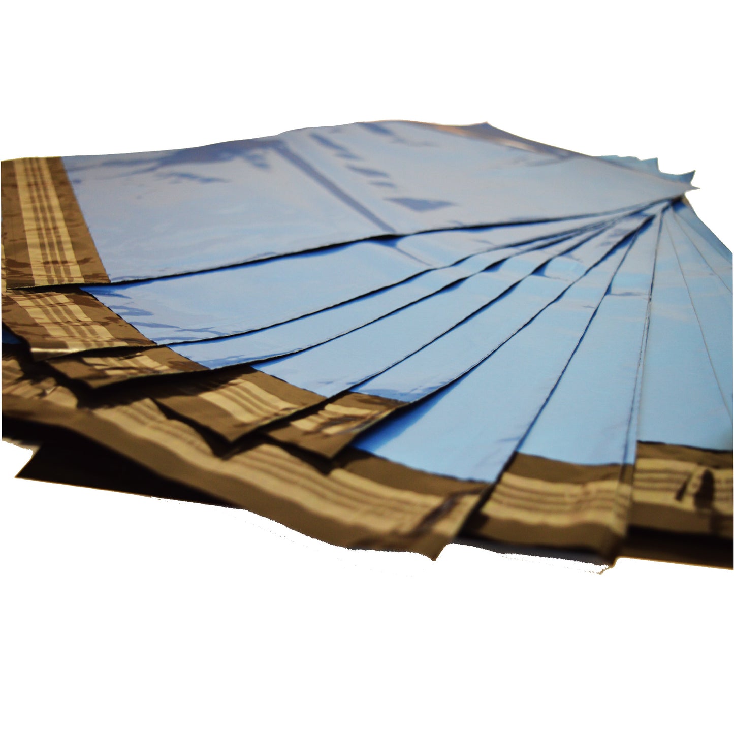 Selection Of Strong Metallic Blue Polythene Postage Courier Mailing Bags