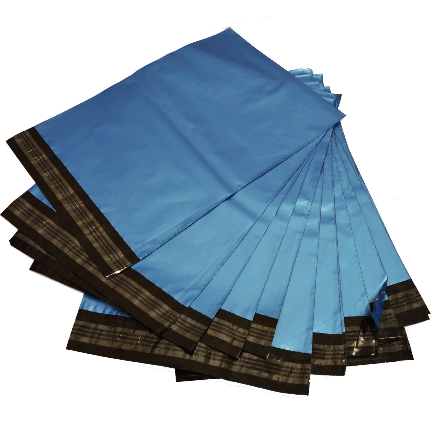 Selection Of Strong Metallic Blue Polythene Postage Courier Mailing Bags