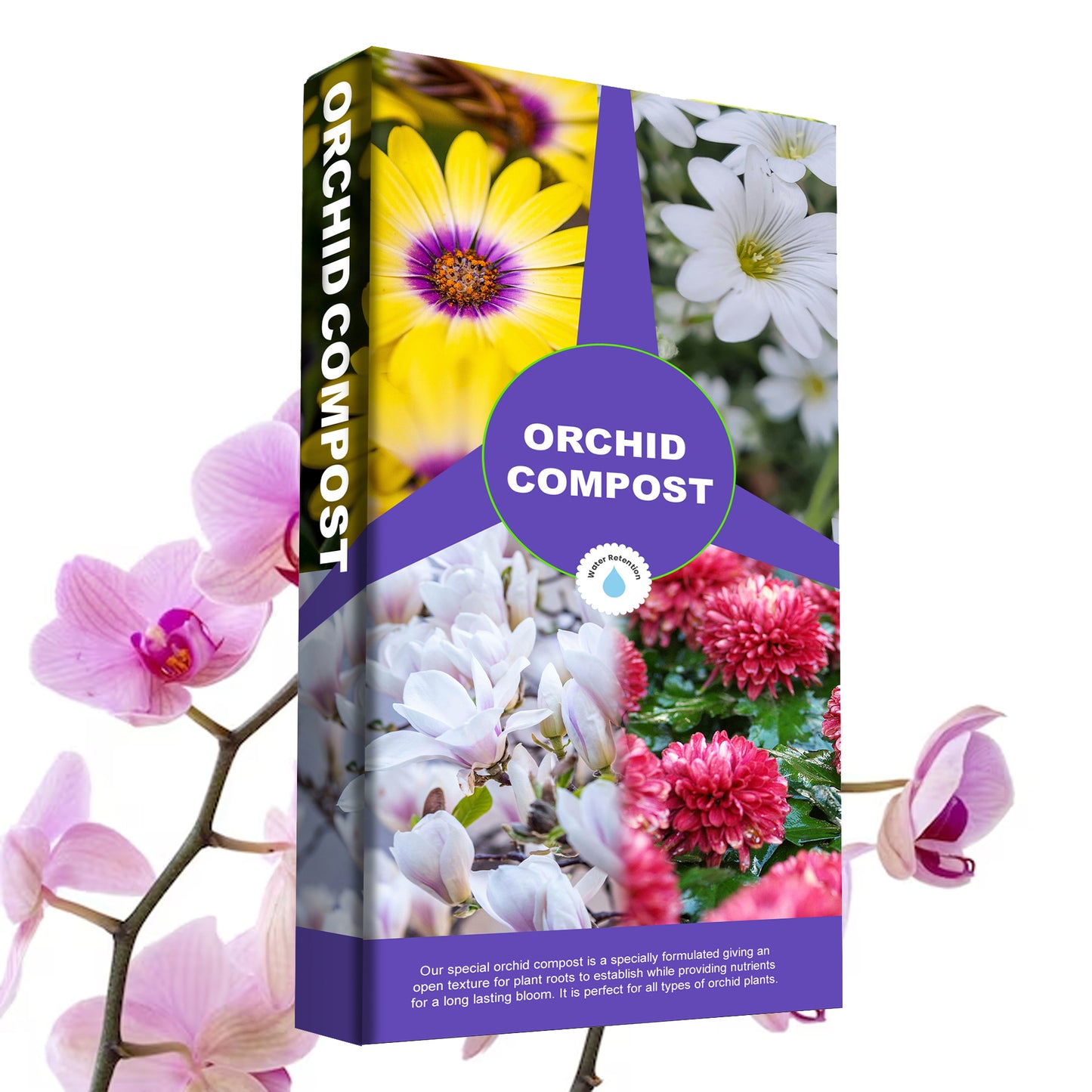10L Orchid Potting Compost Mix For Orchid Plants & Stronger Roots With Long-Blooming & Improved Water Retention