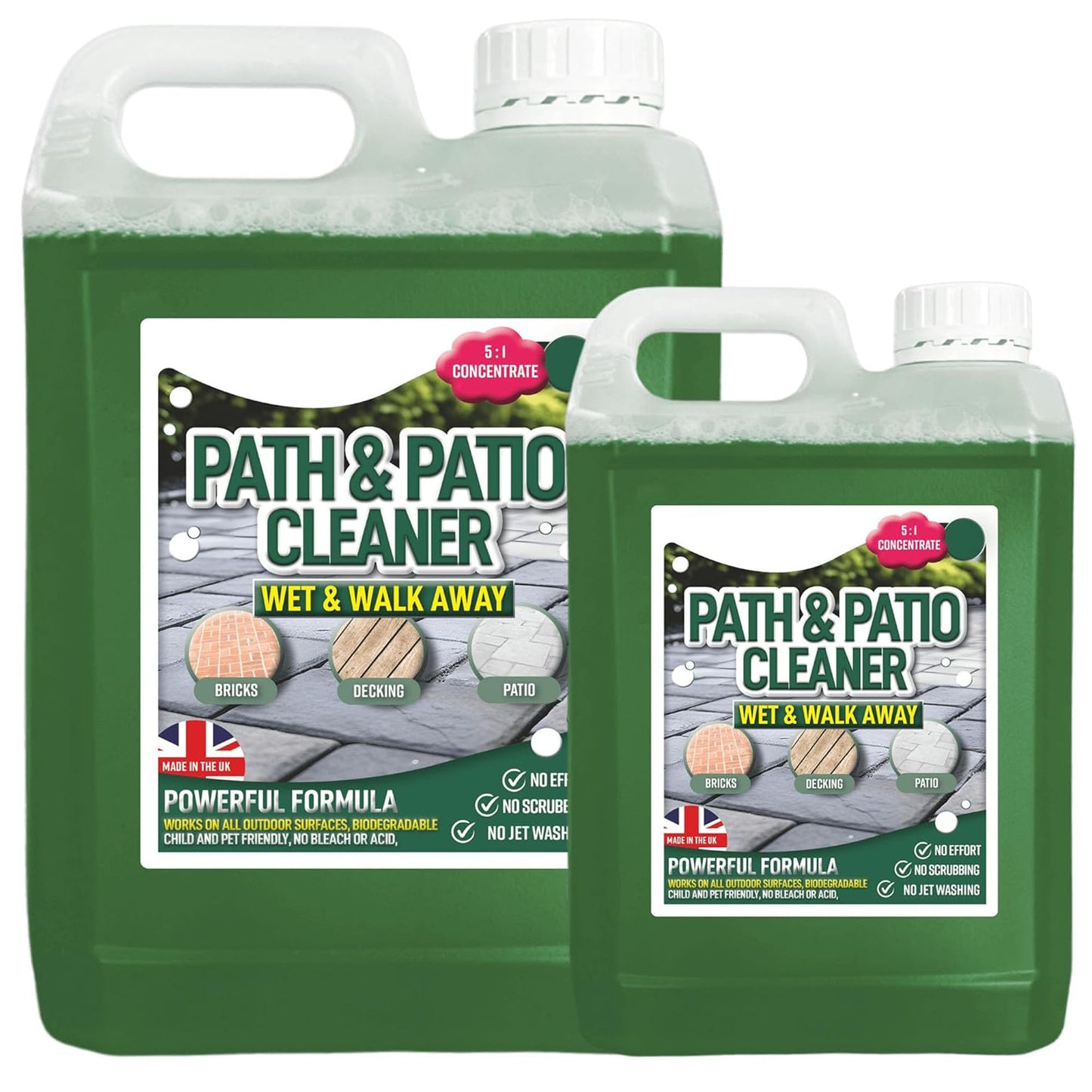 2.5 Litre Green Outdoor Path & Patio Cleaning Fluid Solution