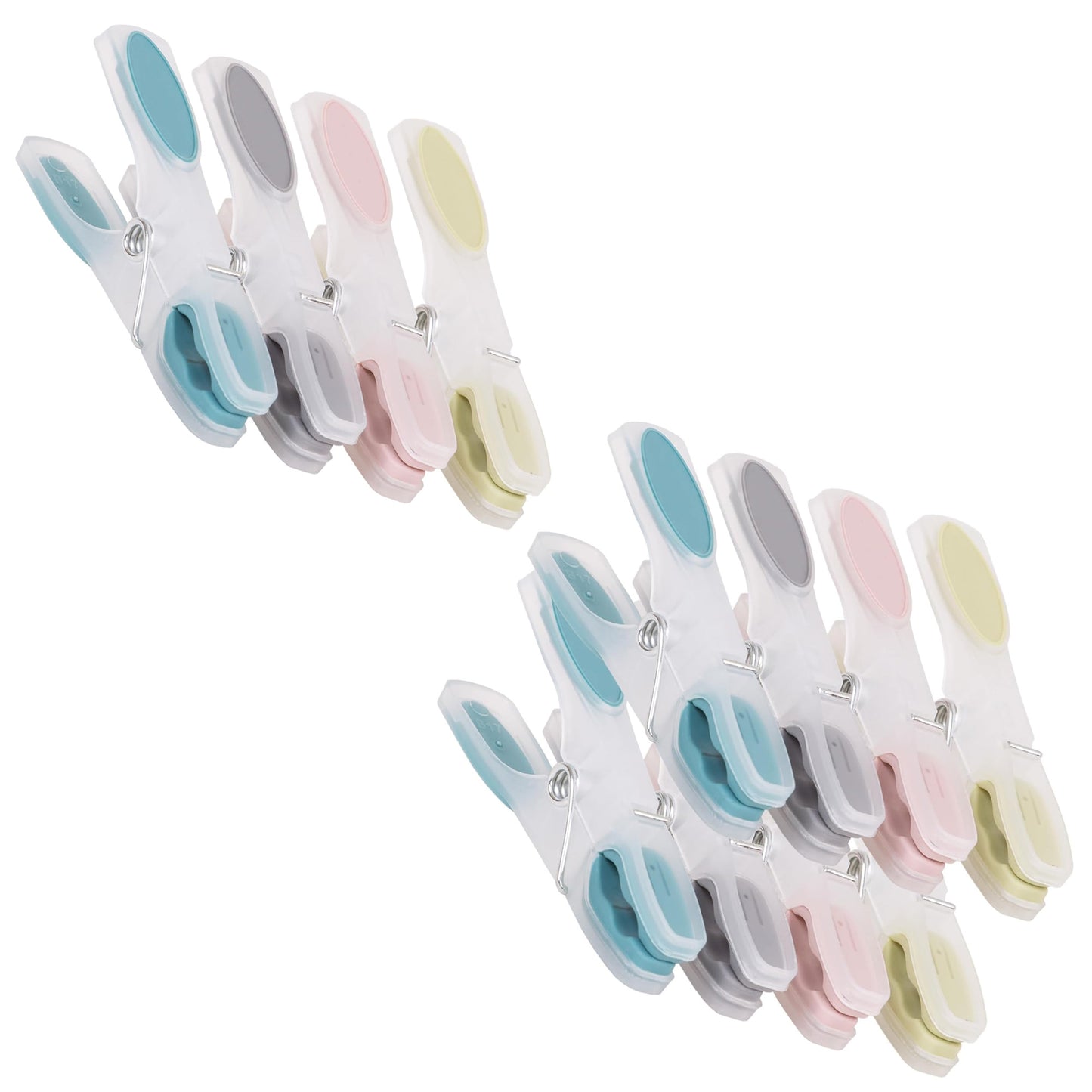Assorted Coloured Soft Grip Plastic Laundry Clothing Pegs For Outdoor Washing Lines