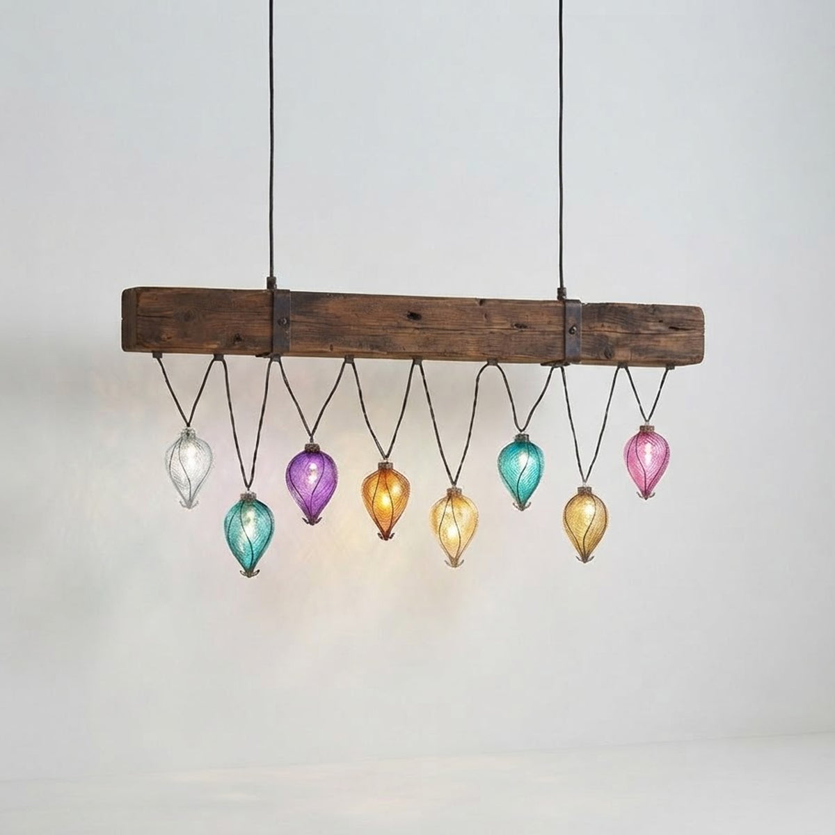 Solar Balloon Rainbow String Lights 10 LED Garden Lights with 4.7m Cable