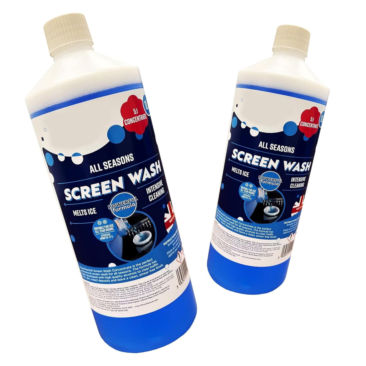 Fast Acting Effective Blue 1 Litre All seasons Vehicle Screen Wash Down To – 5 Degrees