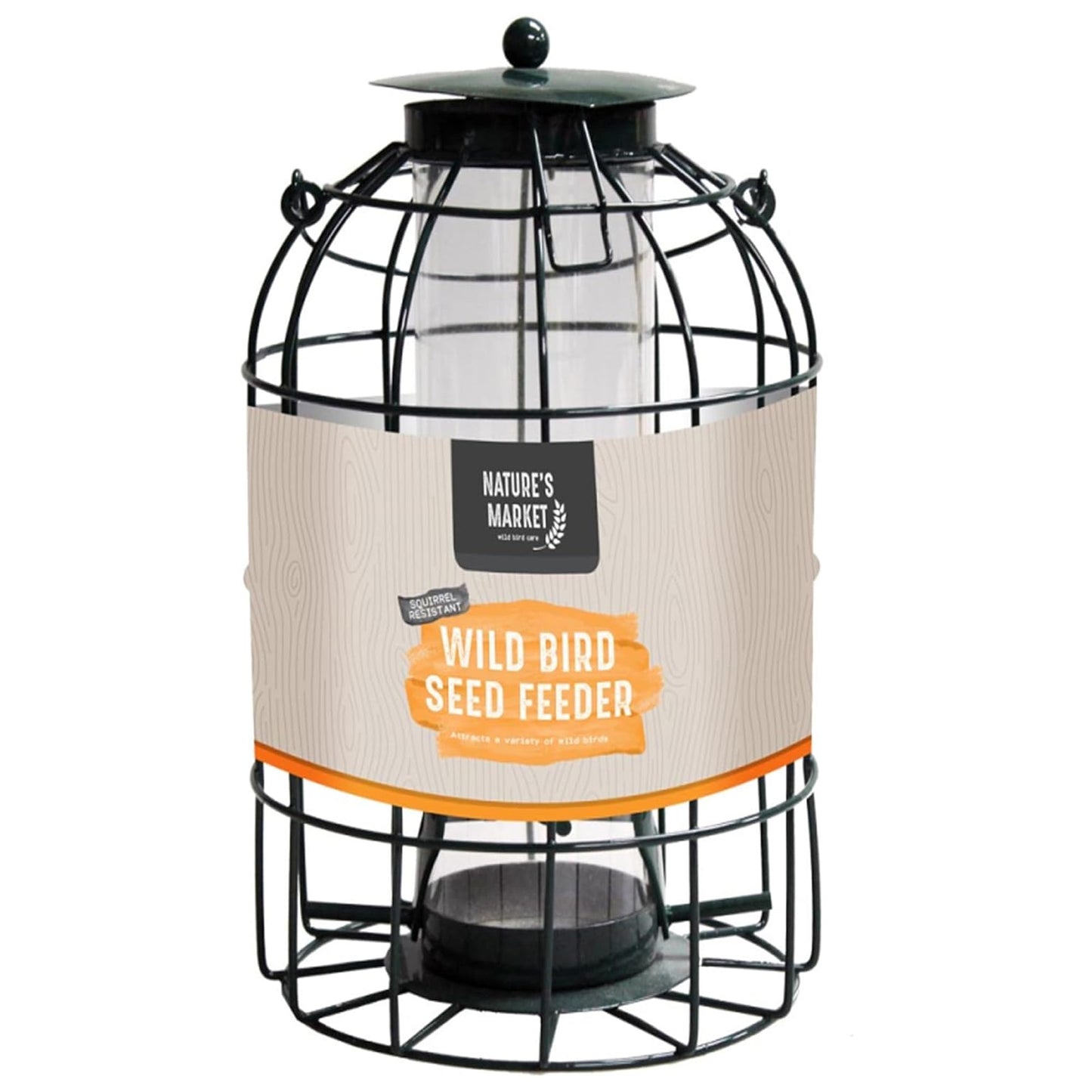 Weather Resistant Metal Bird Hanging Feeder Cage Fat Ball, Nut & Seed Feeder