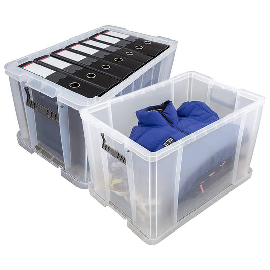 Multipurpose Strong Reinforced Clear Snap Closure Storage Containers With Lids & Handles