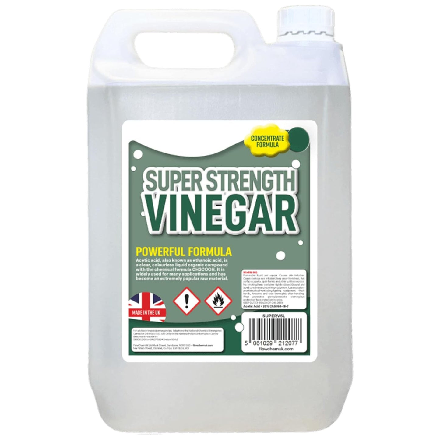 5 Litre Powerful Highly Concentrated Super Strength Vinegar Perfect For Sanitising