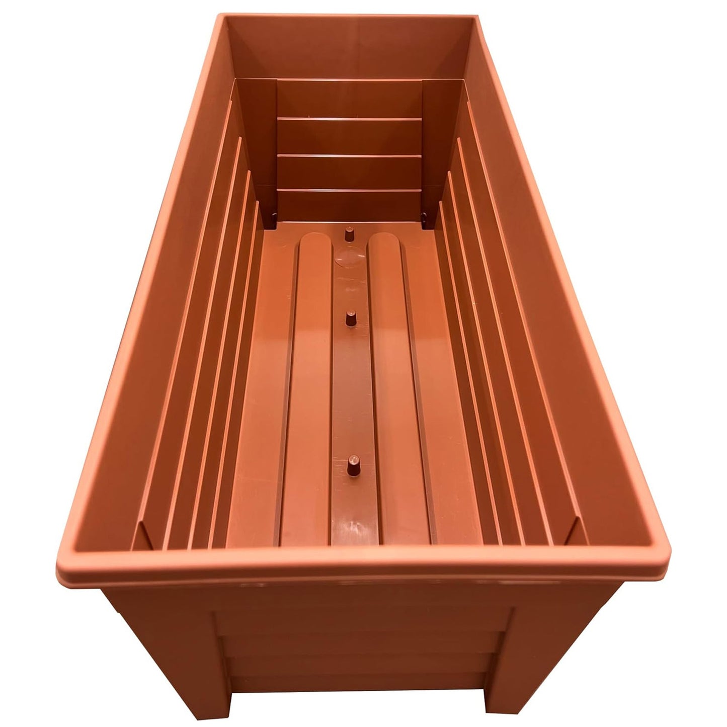 Set Of 4 Terracotta Grosvenor Trough Planters Perfect For Displaying Flowers & Plants