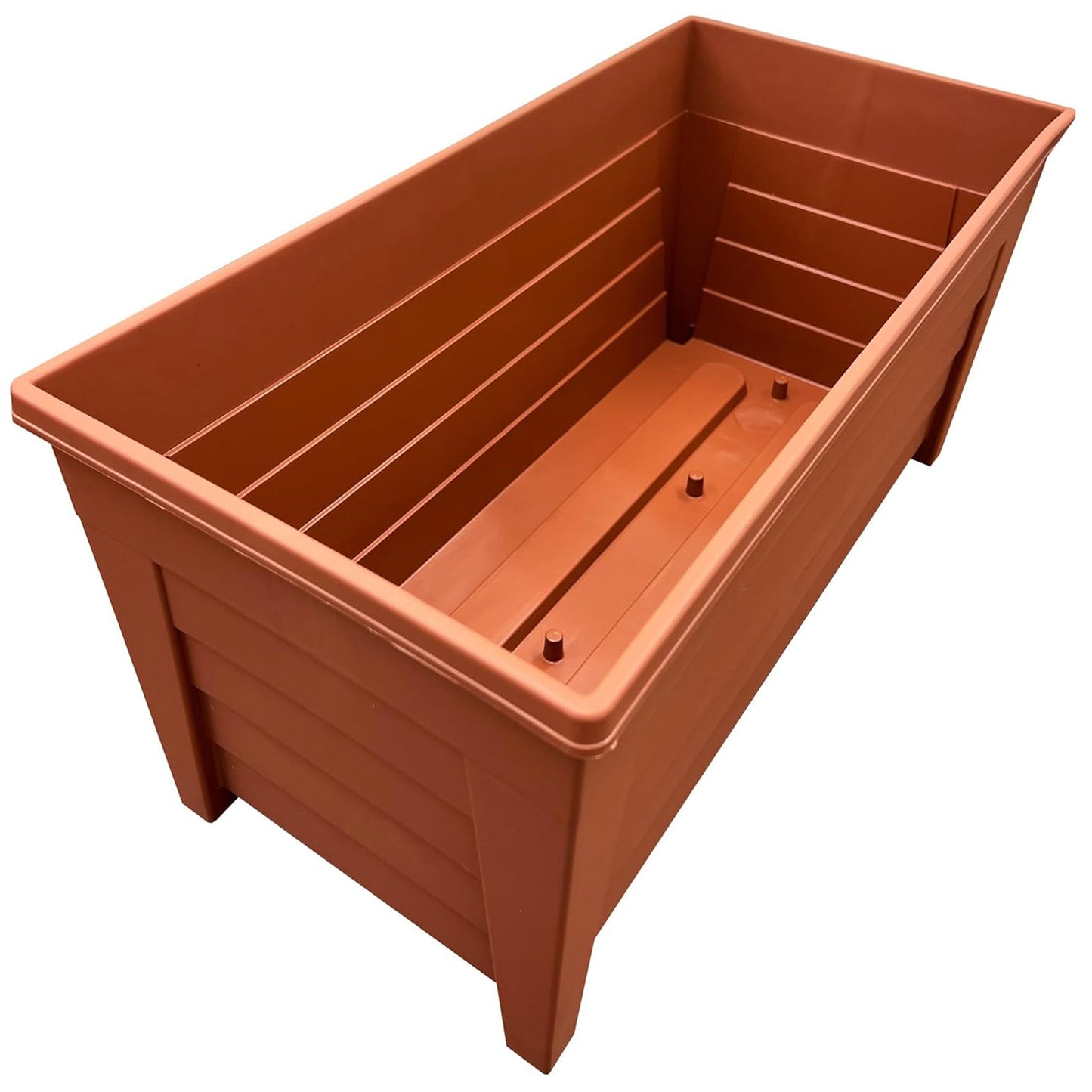 Set Of 4 Terracotta Grosvenor Trough Planters Perfect For Displaying Flowers & Plants