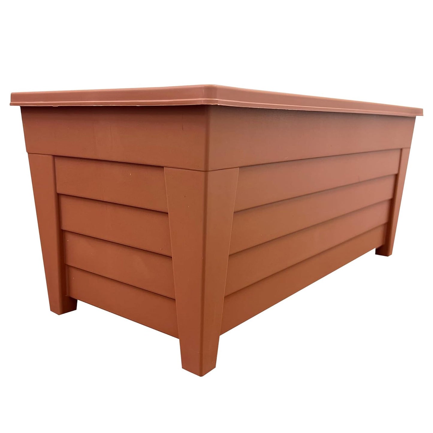 Set Of 4 Terracotta Grosvenor Trough Planters Perfect For Displaying Flowers & Plants